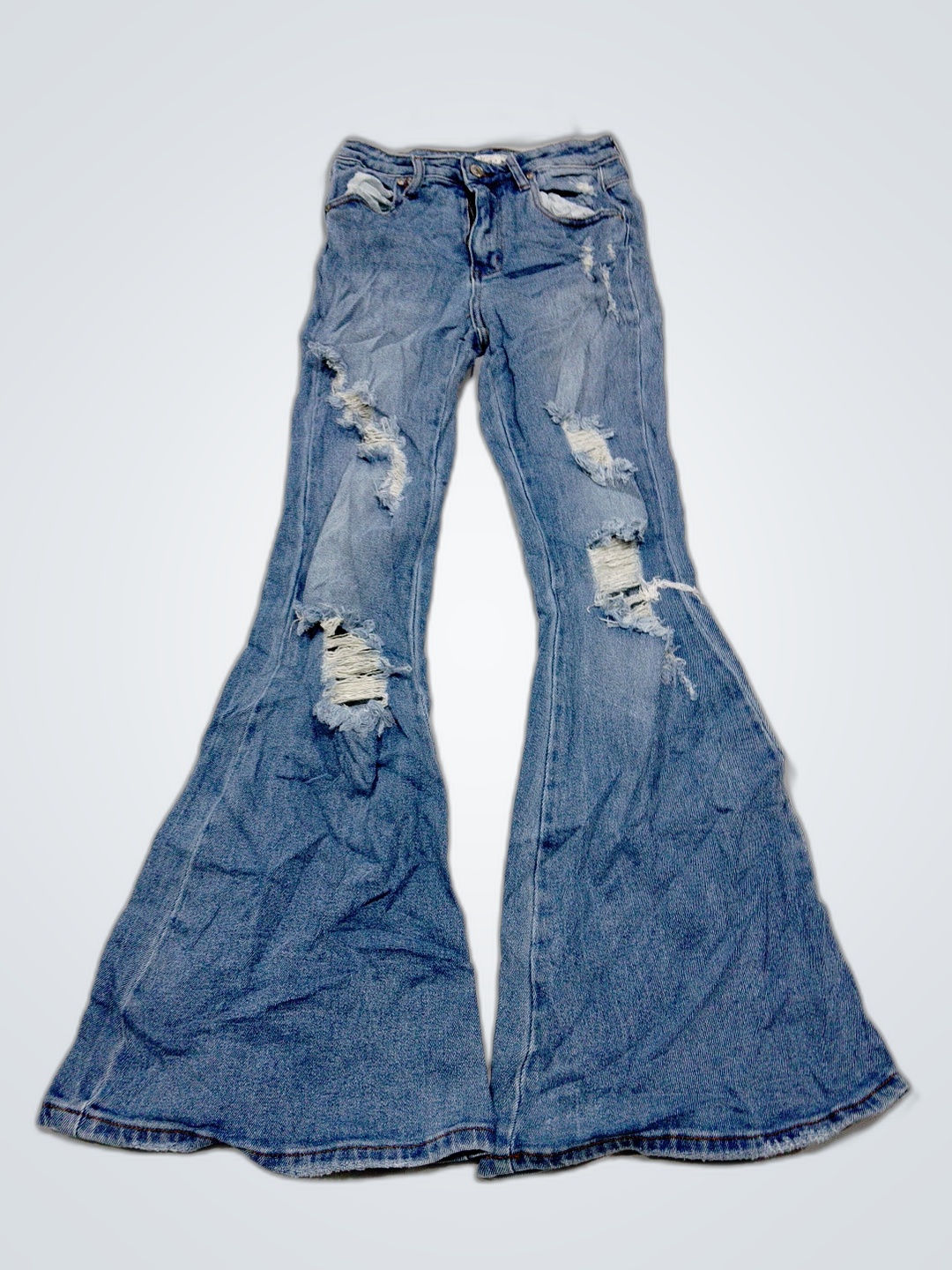Almost Famous Distressed Flare Jeans