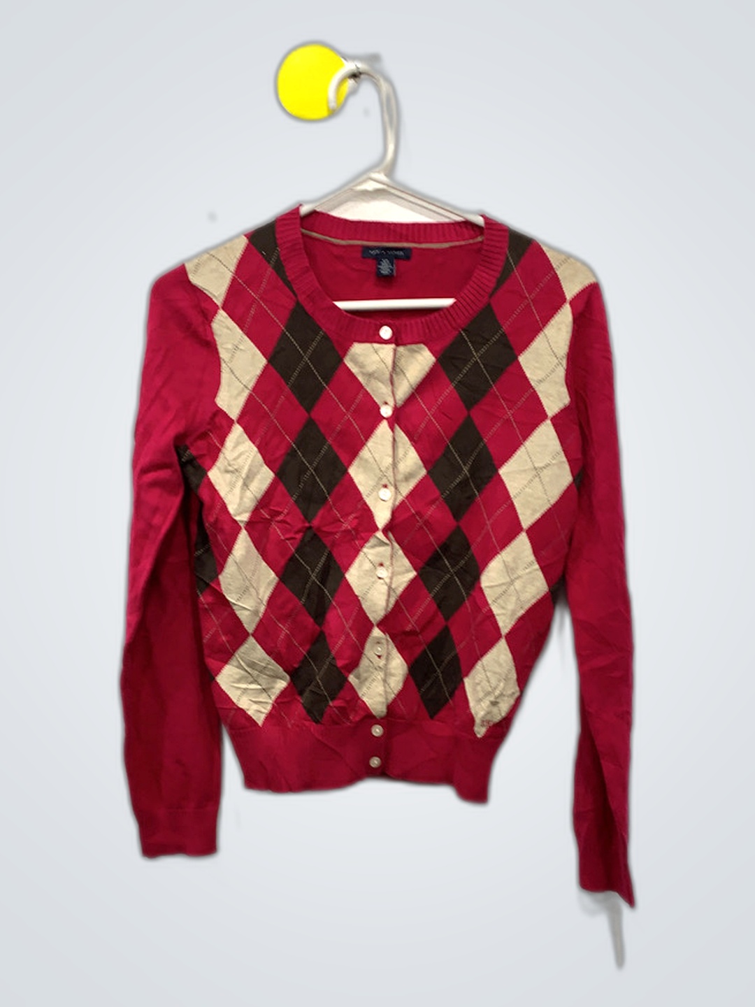 Tommy Hilfiger Roter Rautenmuster-Cardigan