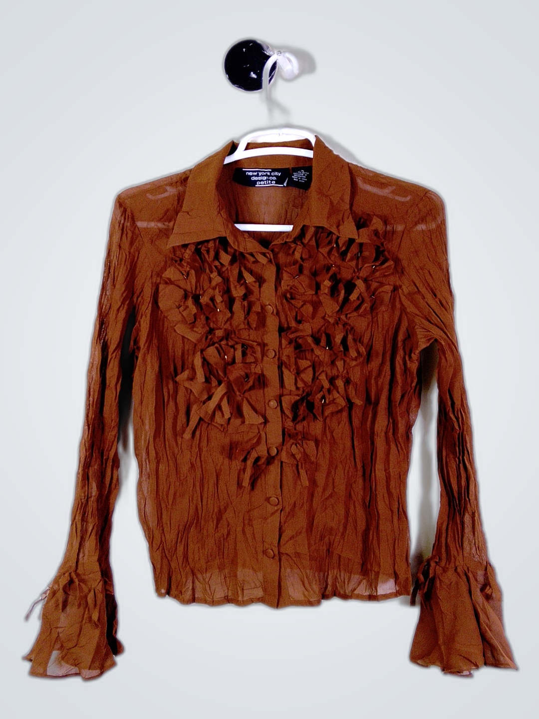 Brown Petite Blouse
