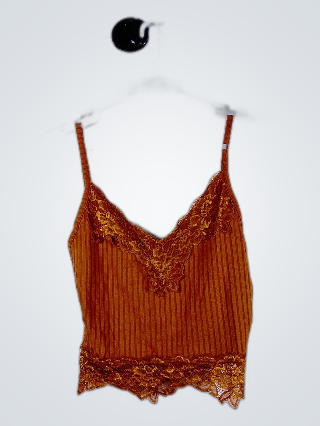 Brown Lace Trim Camisole