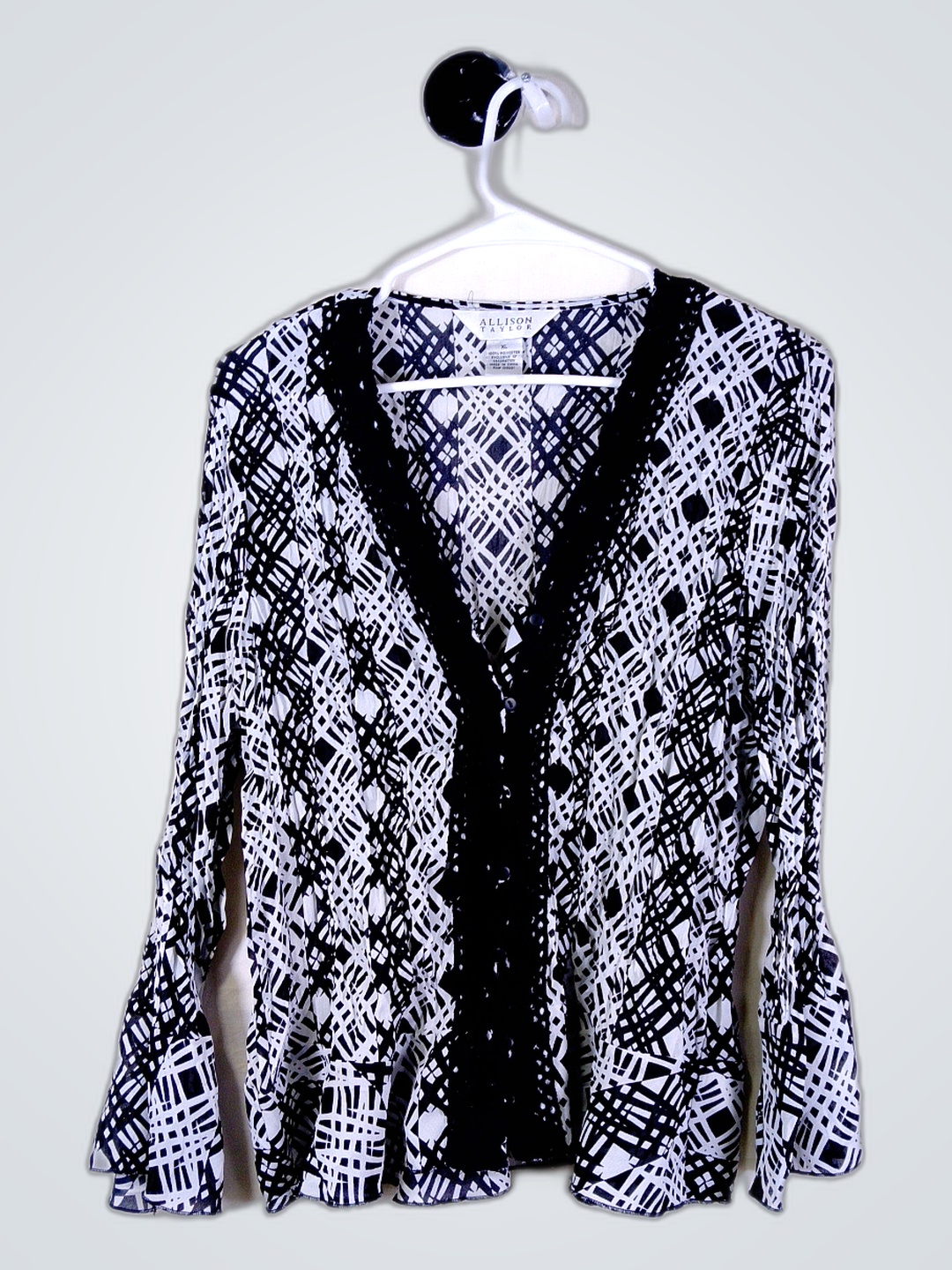 Allison Taylor Women's Black and White Geometric B..