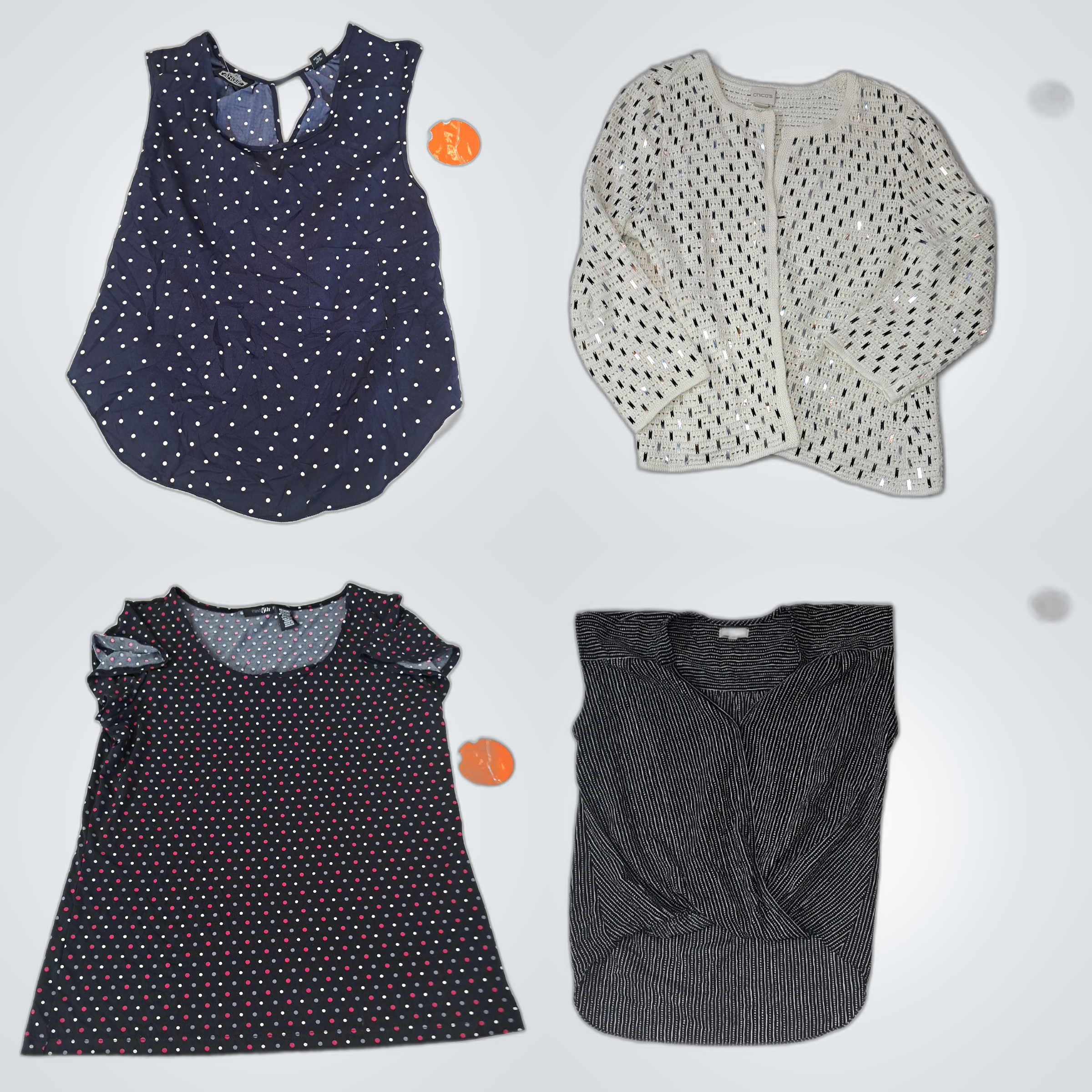 Polka Dot Blouse Bundle Angie Chico's East 5th Cle..