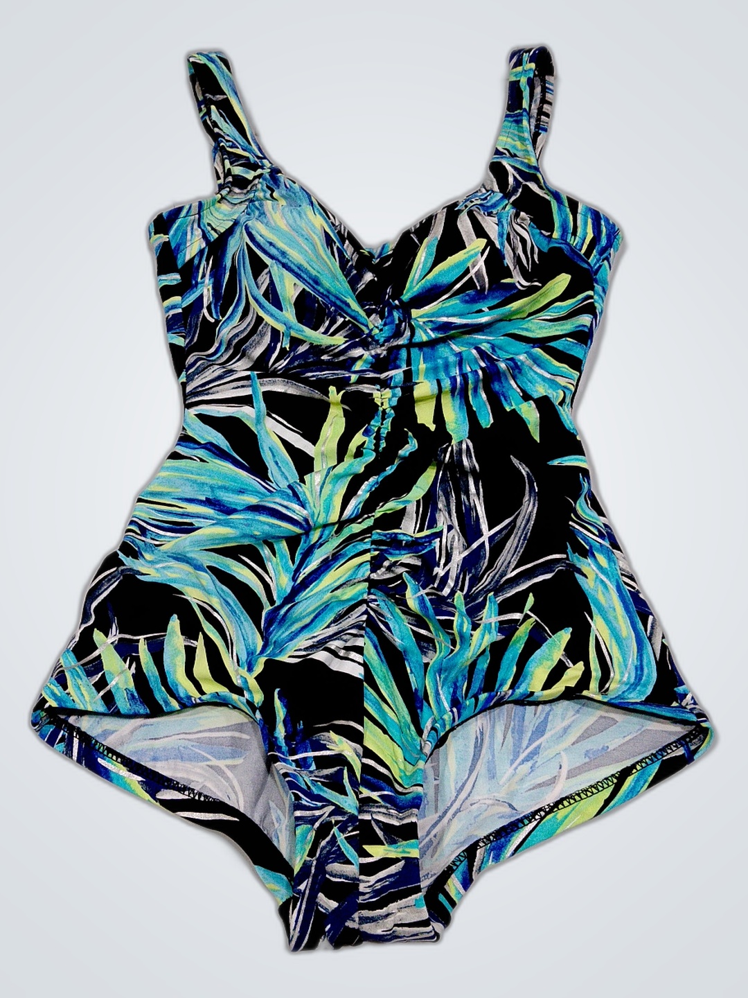 Axel Tropical Leaf Print Einteiler Badeanzug