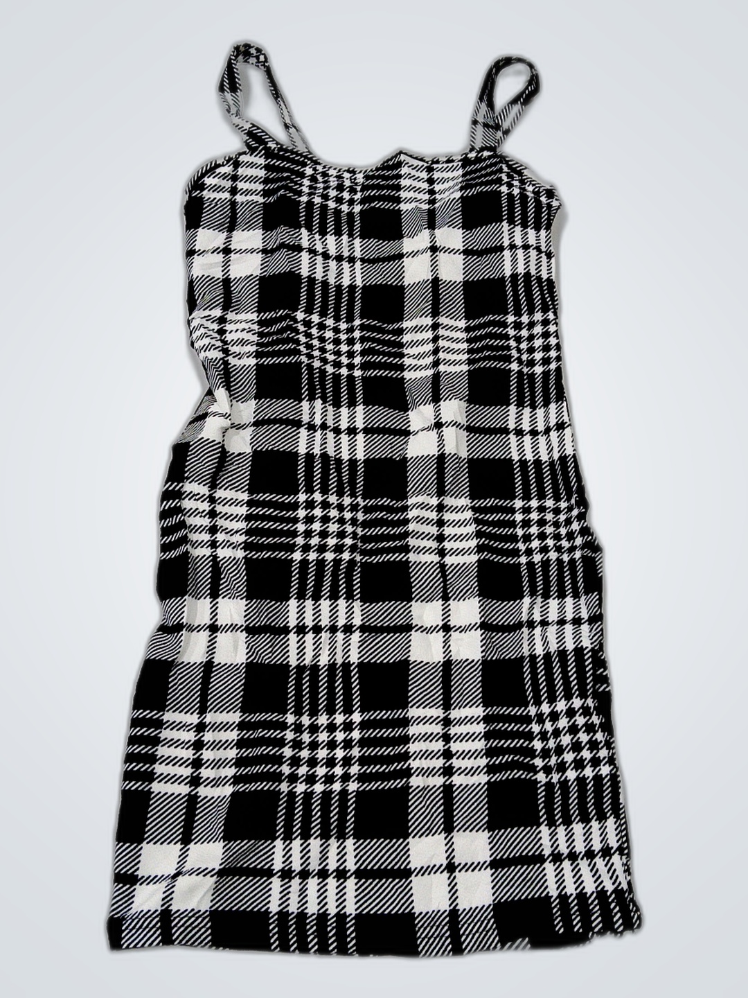 SHEIN Black and White Plaid Dress