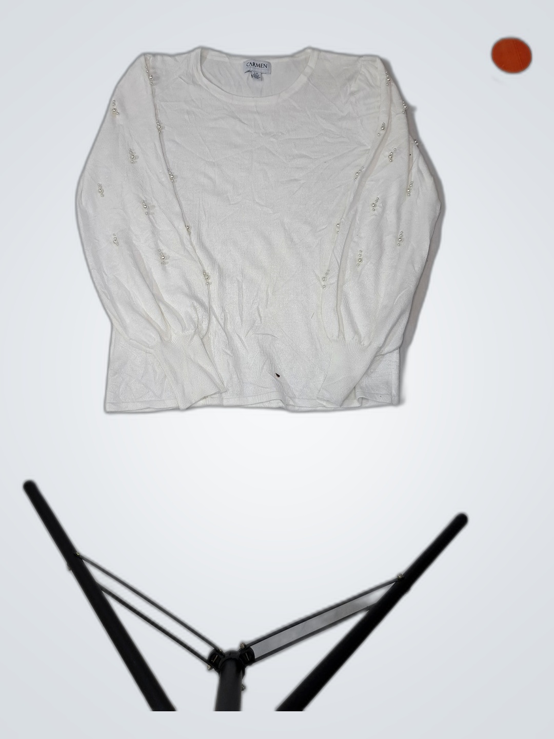 Top Blanc à Manches Longues Carmen