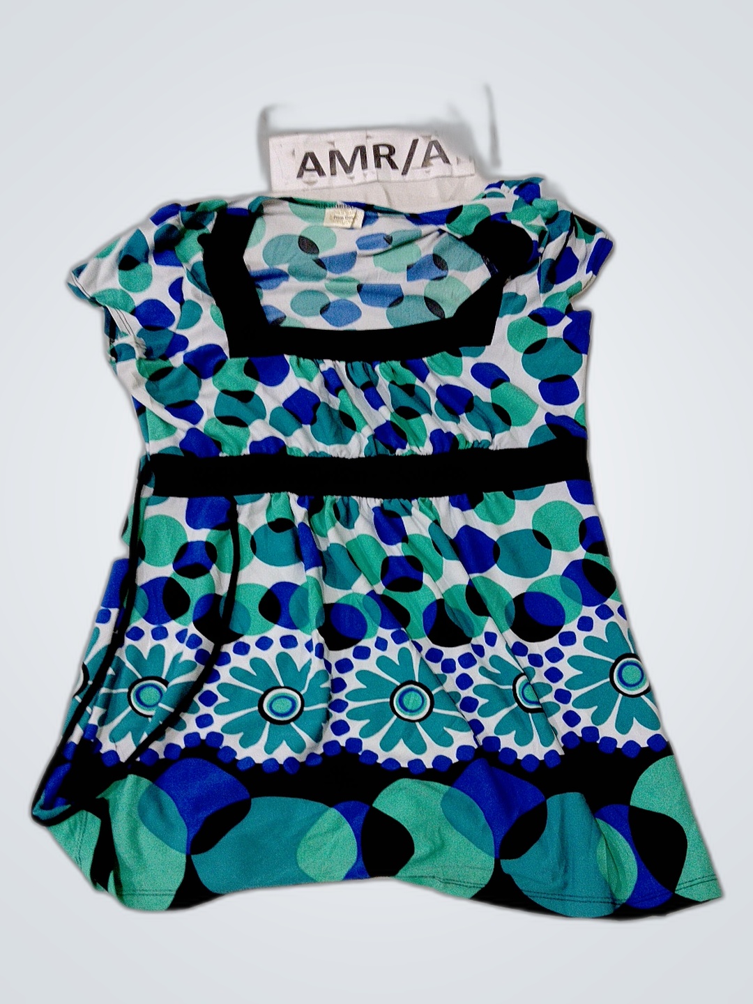 Blue and Green Polka Dot Dress