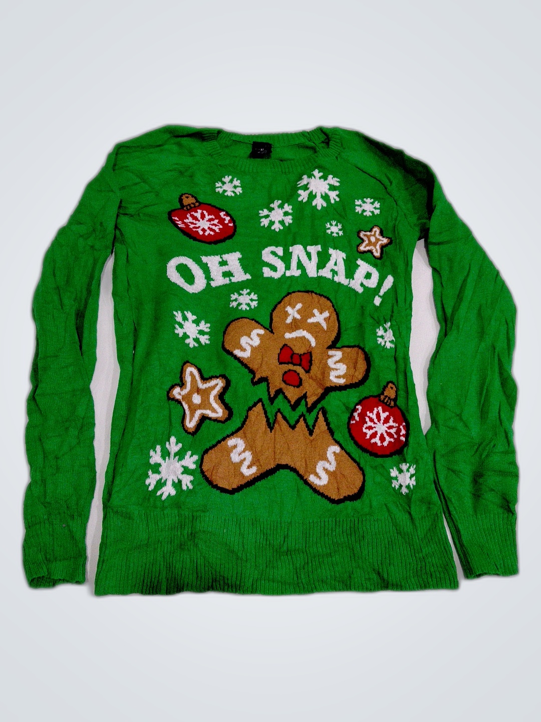 Grüner Weihnachts-Pullover