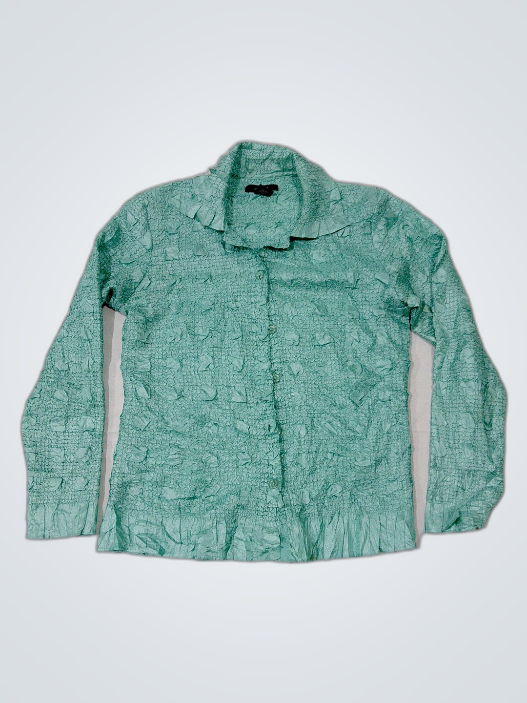 CDP & CO. Long Sleeve Green Blouse