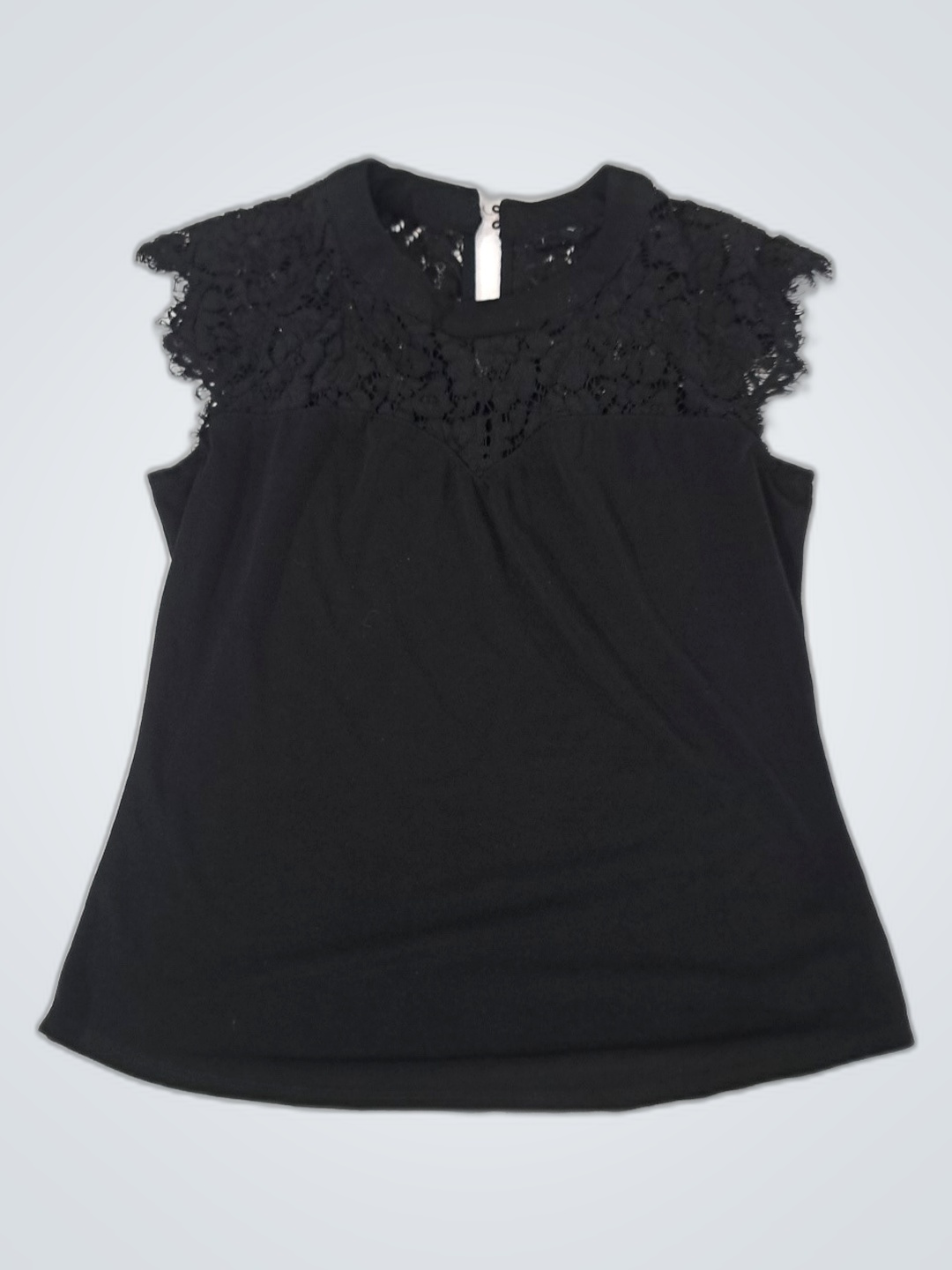 Black Lace Trim Top