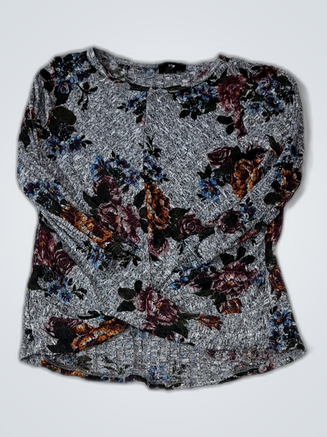 Floral Gray Top