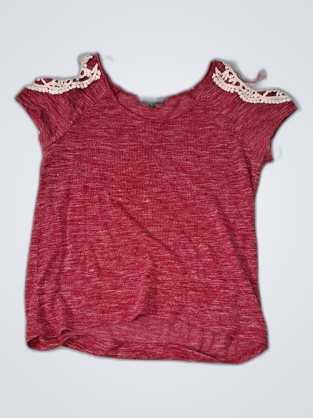 Almost Famous Pink Lace Trim Top