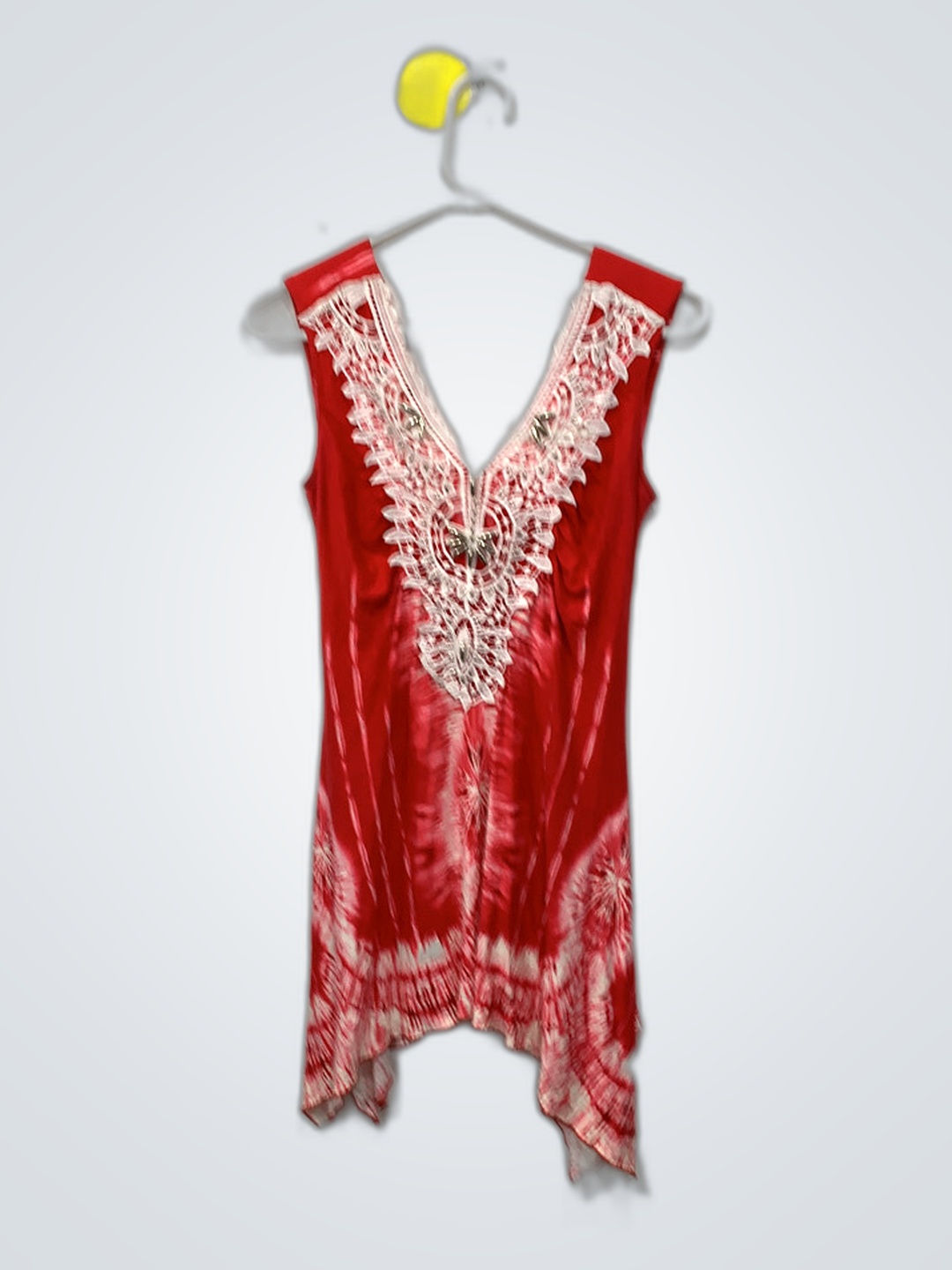 Red Tie-Dye Tank Top