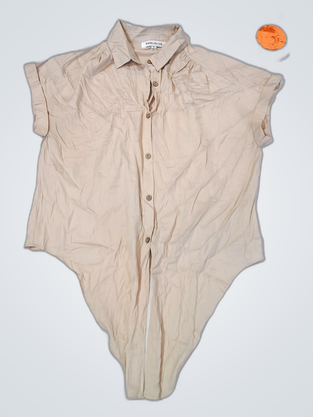 Rose + Olive Beige Romper