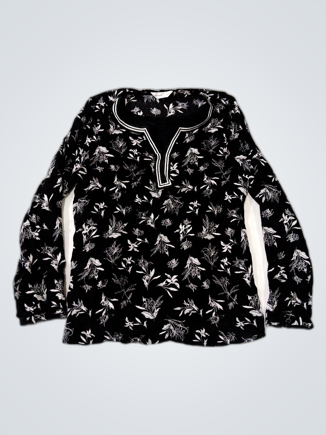 Christopher & Banks Camisa Floral de Manga Longa