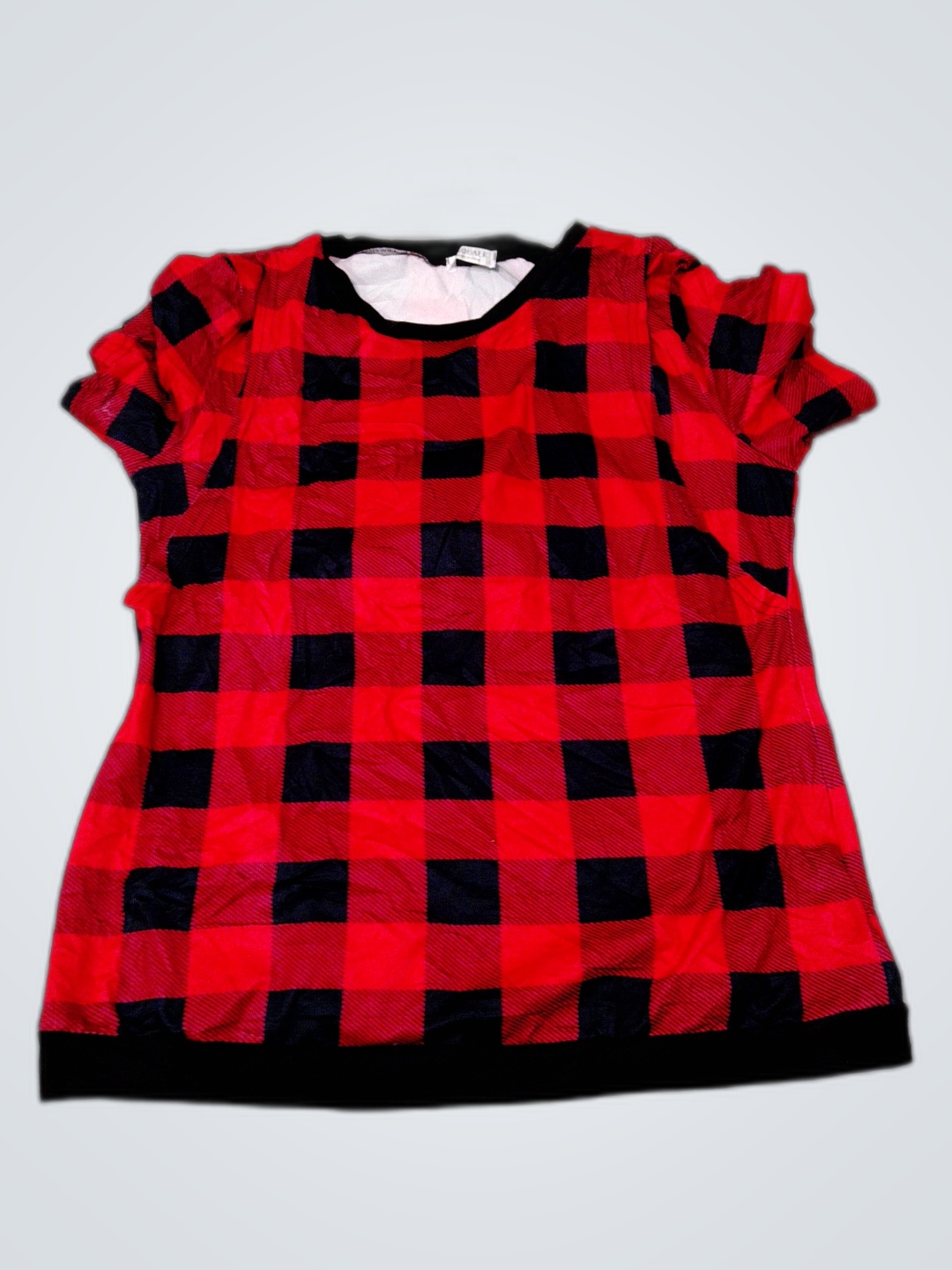 EKOUaer Red and Black Plaid Shirt