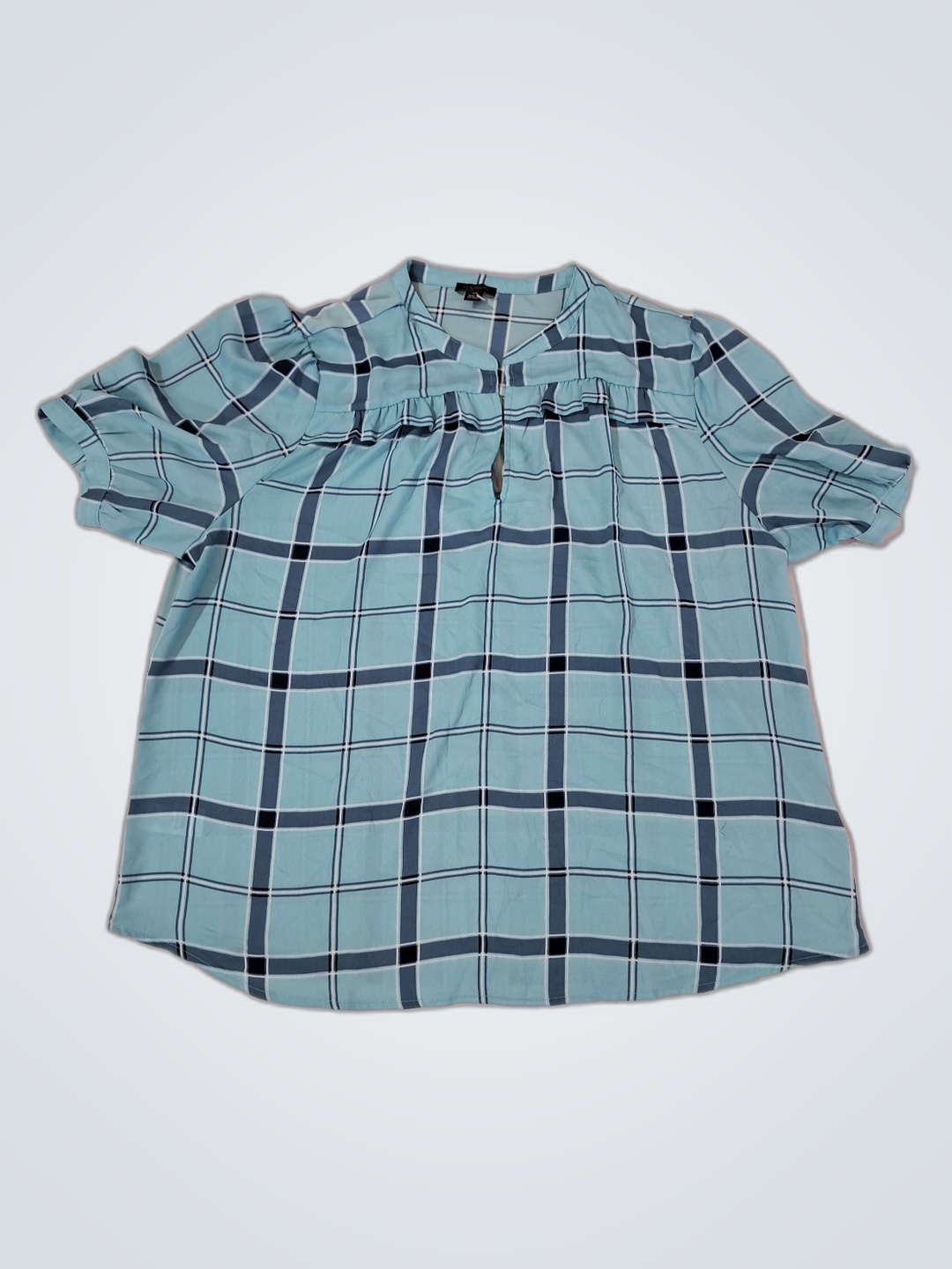 Ann Taylor Factory Plaid Blouse