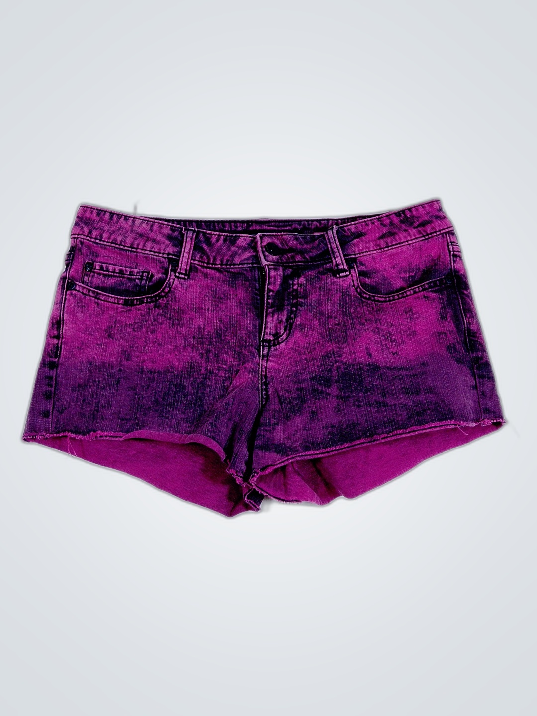 Purple Denim Shorts