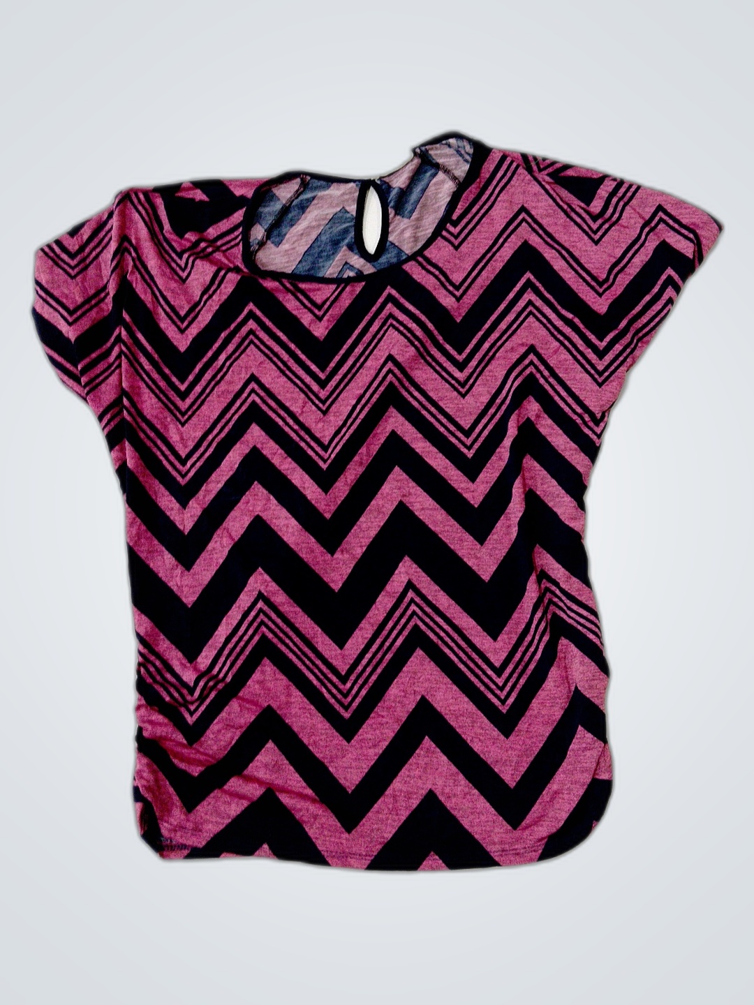 Top Chevron Rose et Noir