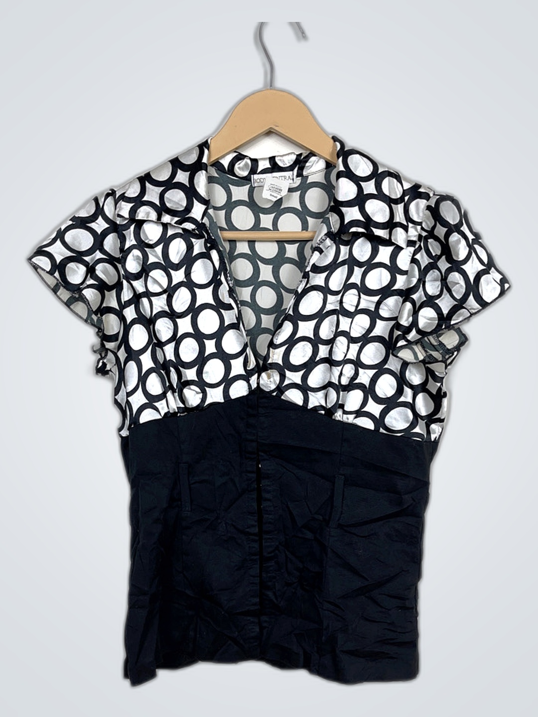 Haut à pois noir et blanc Body Central