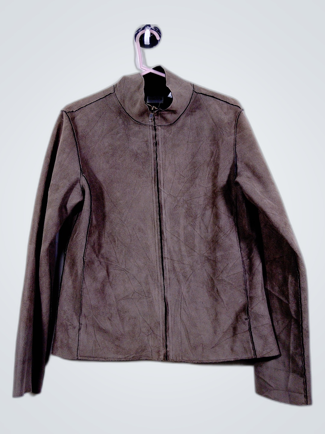 Veste en cuir marron
