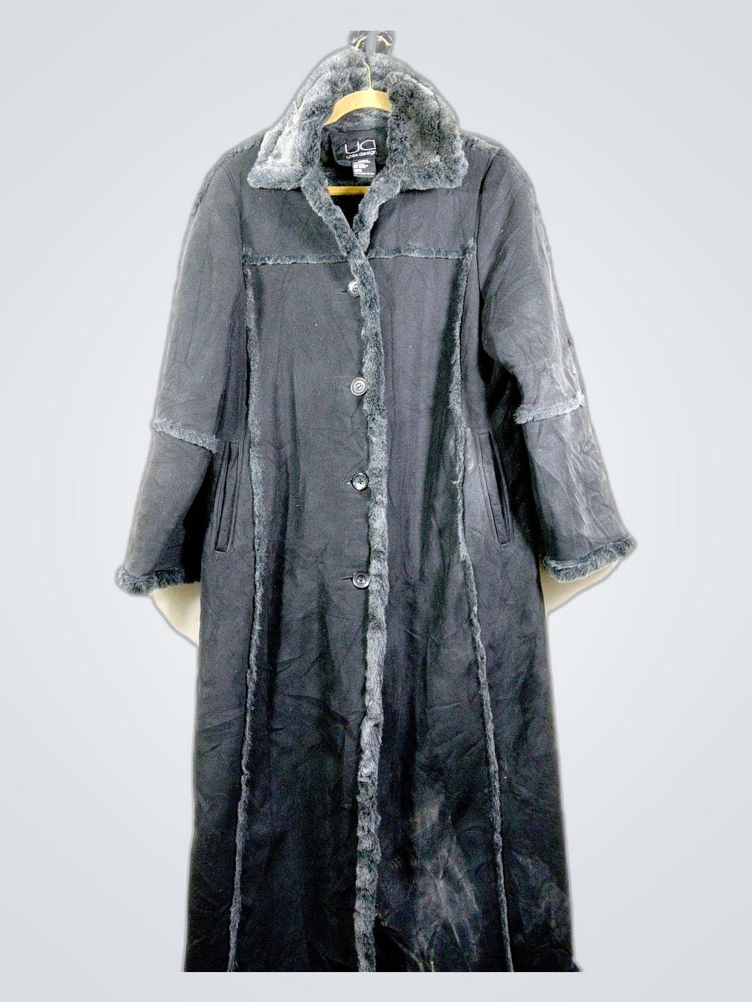Utex Design Gray Fur-Lined Coat