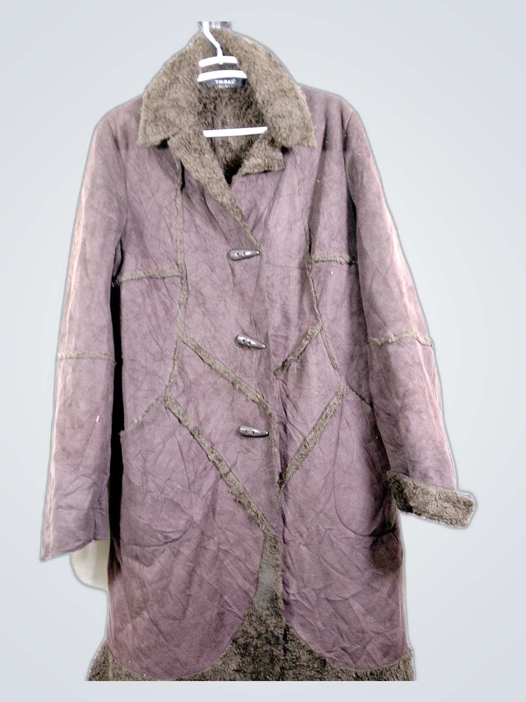 Tribal Faux Fur Coat