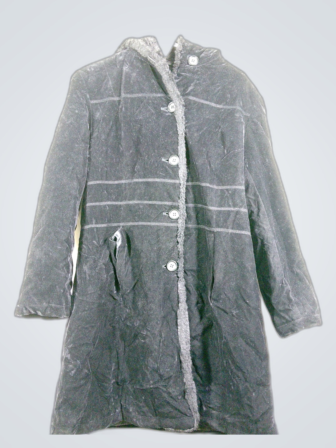 Gallery Black Velvet Coat