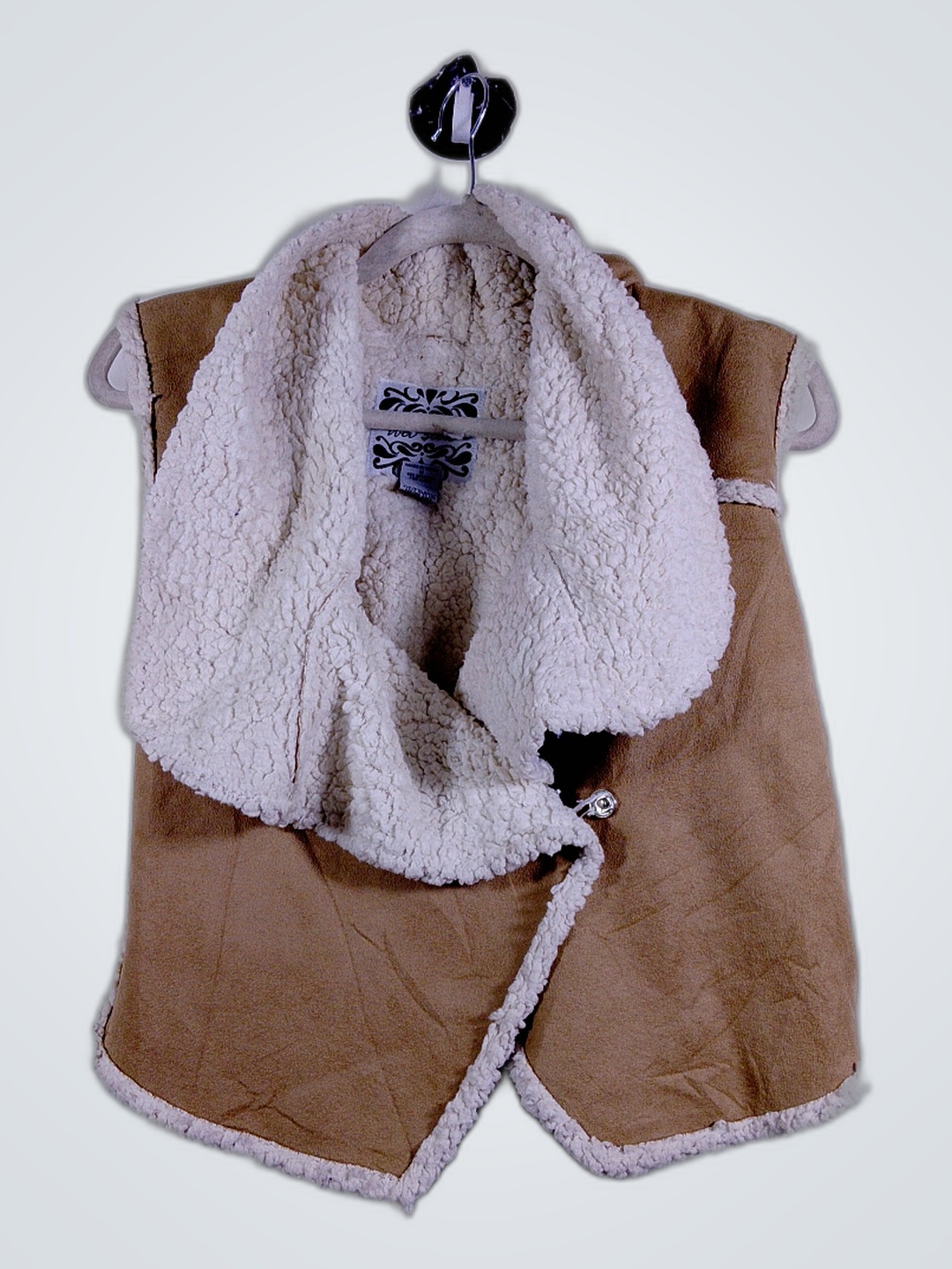Brown Vest with White Shearling