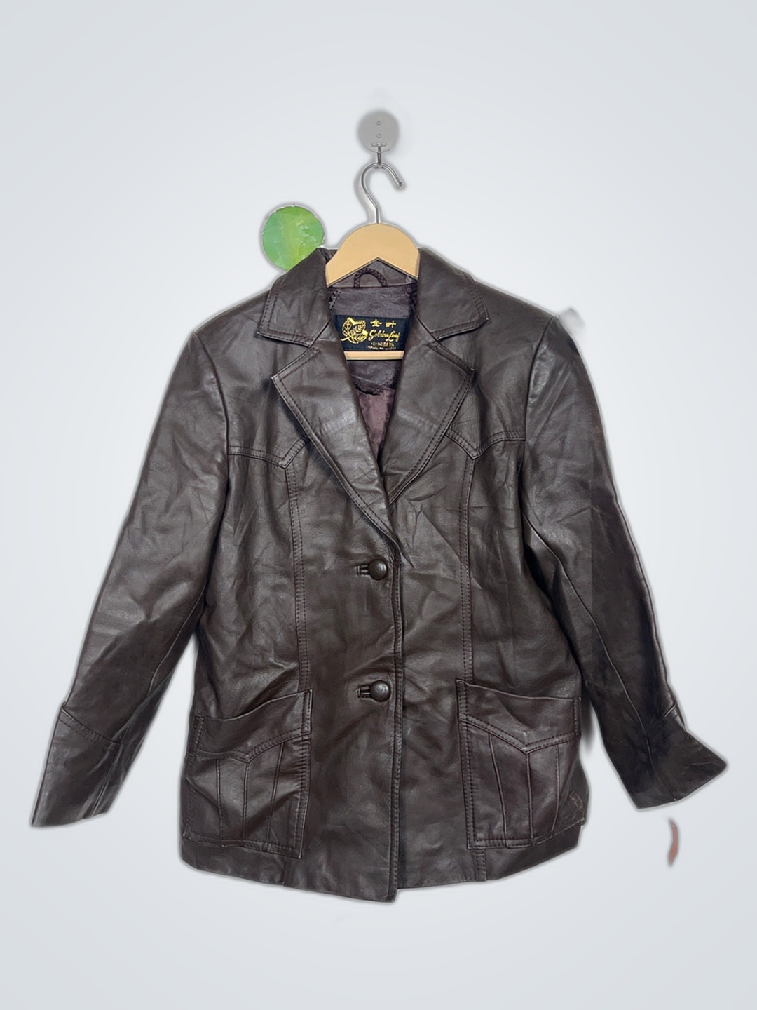 Golden Leaf Leather Jacket