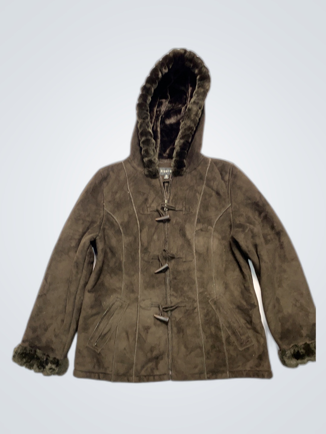 Braetan Brown Faux Fur Hooded Jacket