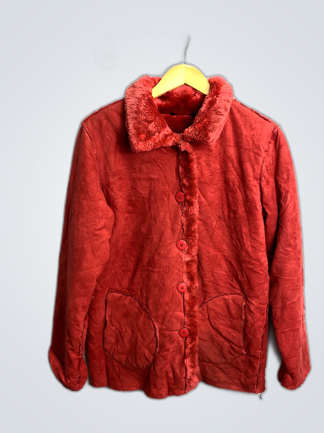 Red Faux Fur Jacket