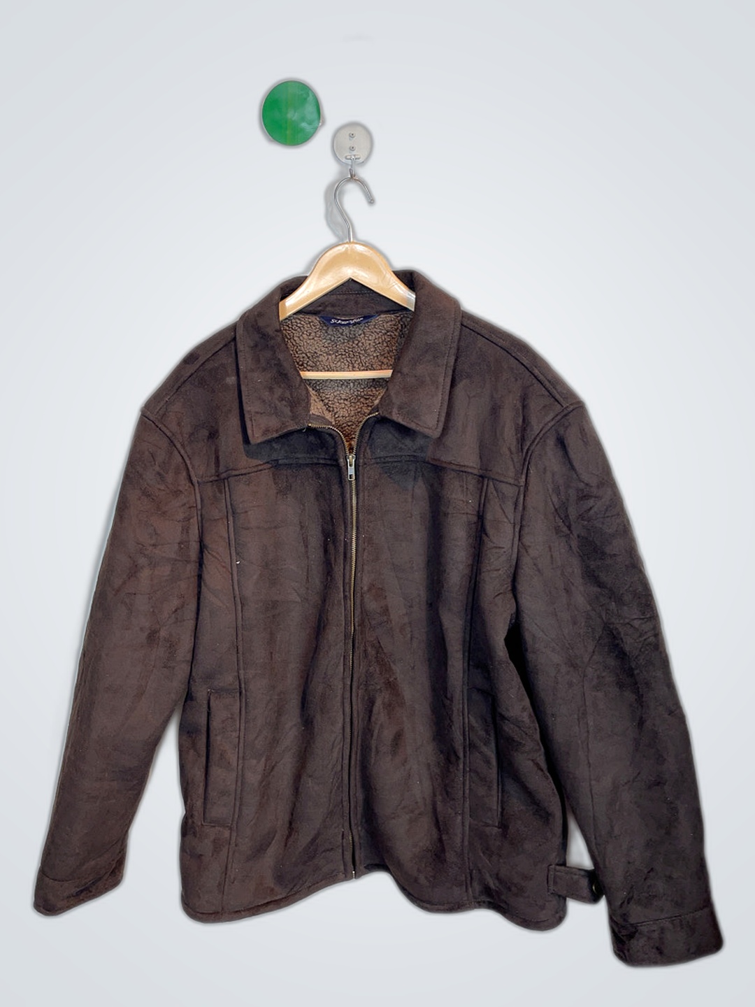 Veste en cuir marron