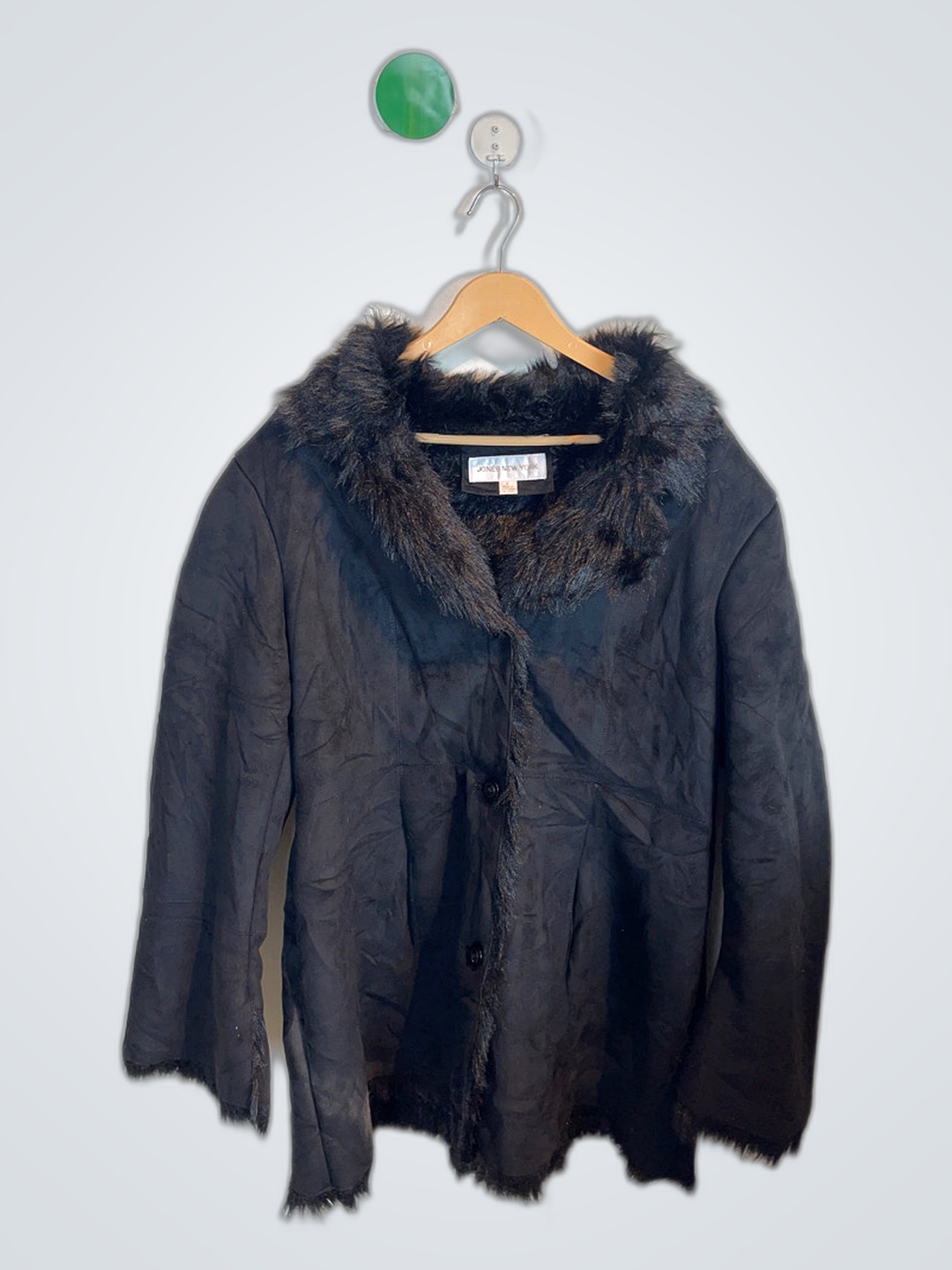 Jones New York Black Fur Jacket