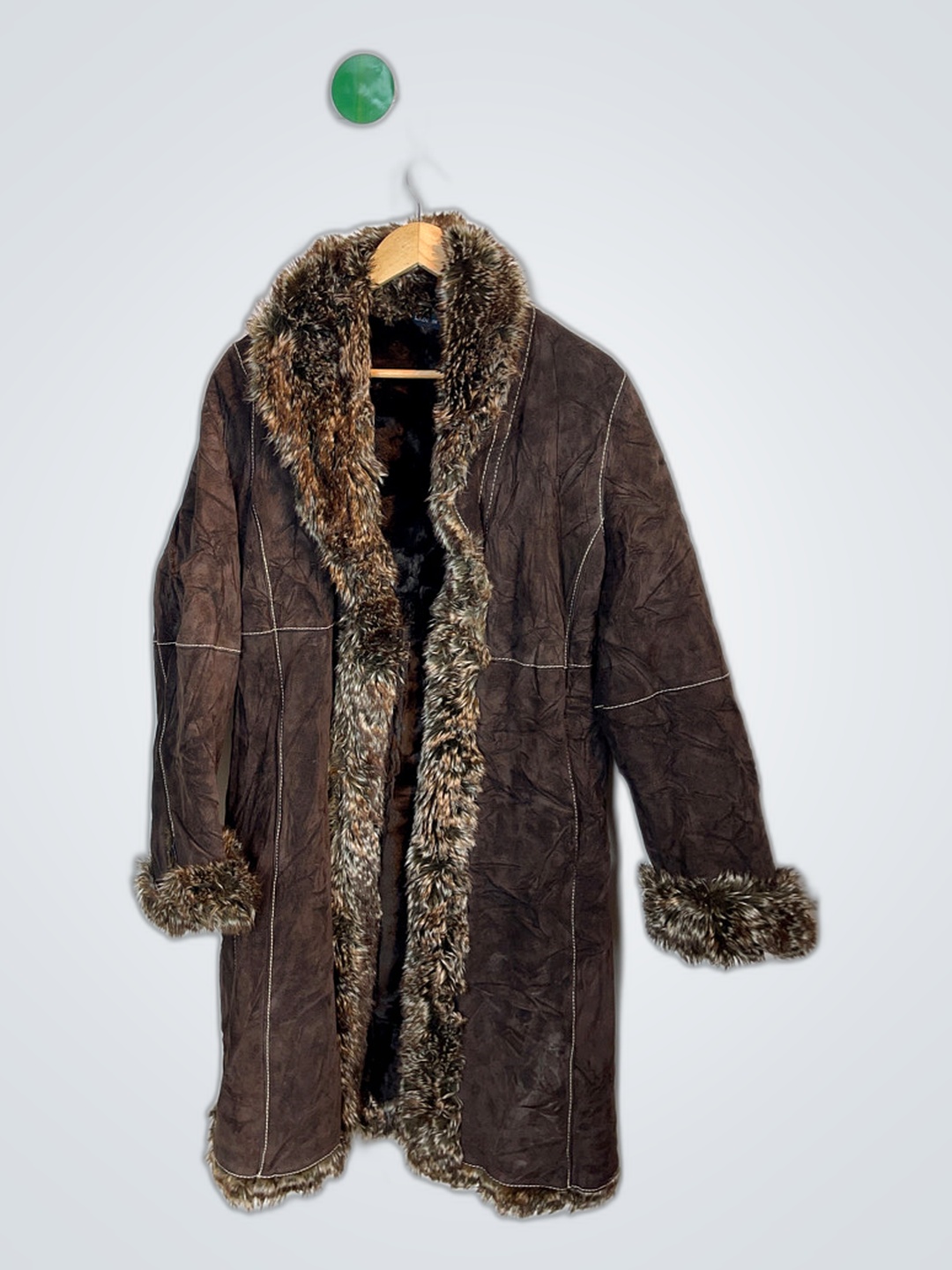 Brown Fur-Lined Coat