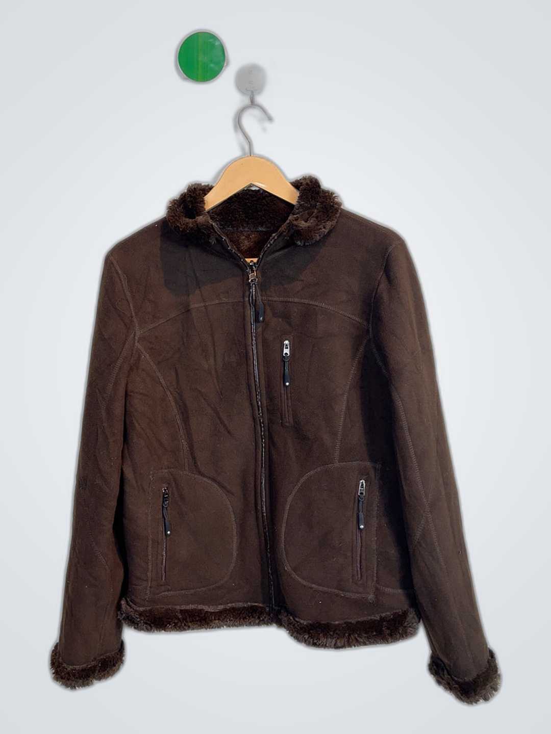 Brown Faux Fur Jacket