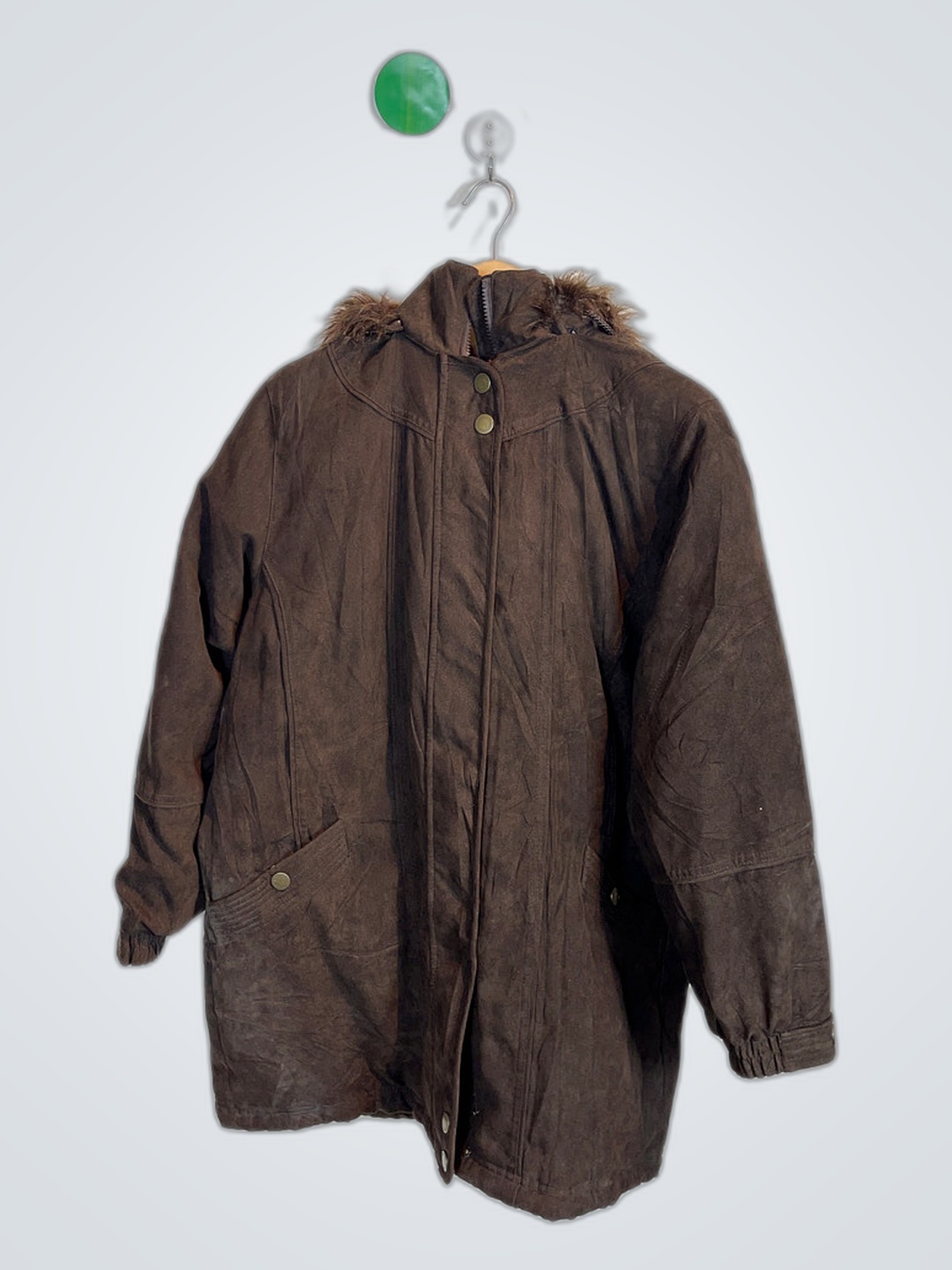 St. John's Bay Brown Fur Hooded Parka Coat