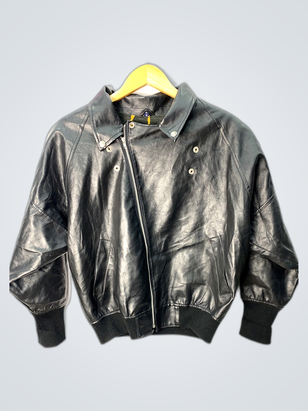 Giacca di pelle nera