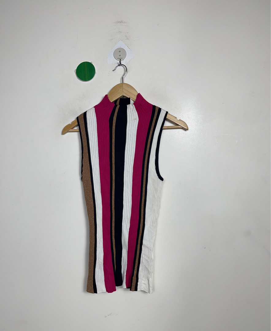 International Concepts Sleeveless Striped Top