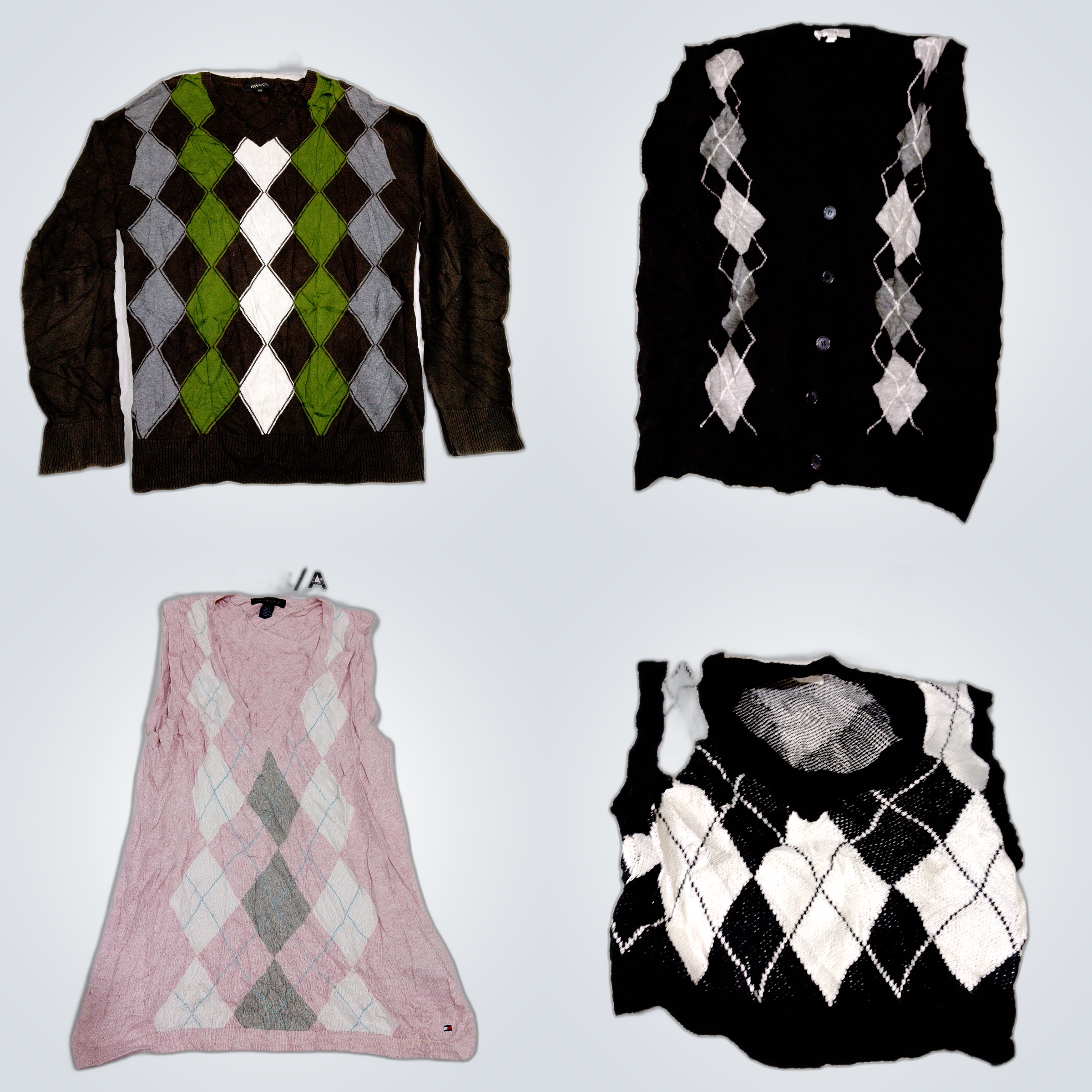 アルガイルニットバンドル: RW & Co、トミーヒルフィガー、ドッカーズ&その他のセーターとベスト