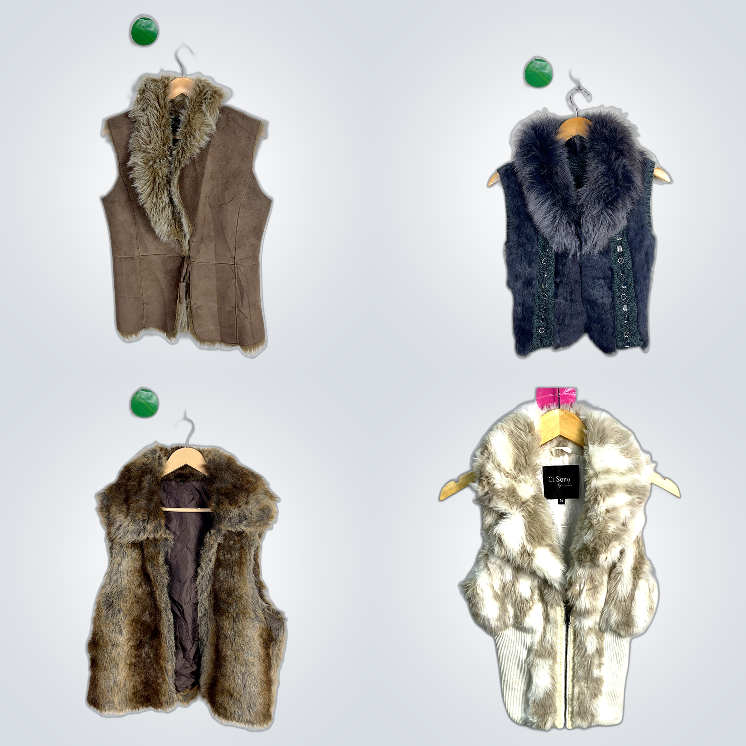 Fur Vest Bundle LASEINE Ci Sono Volcom Fur Waistco..