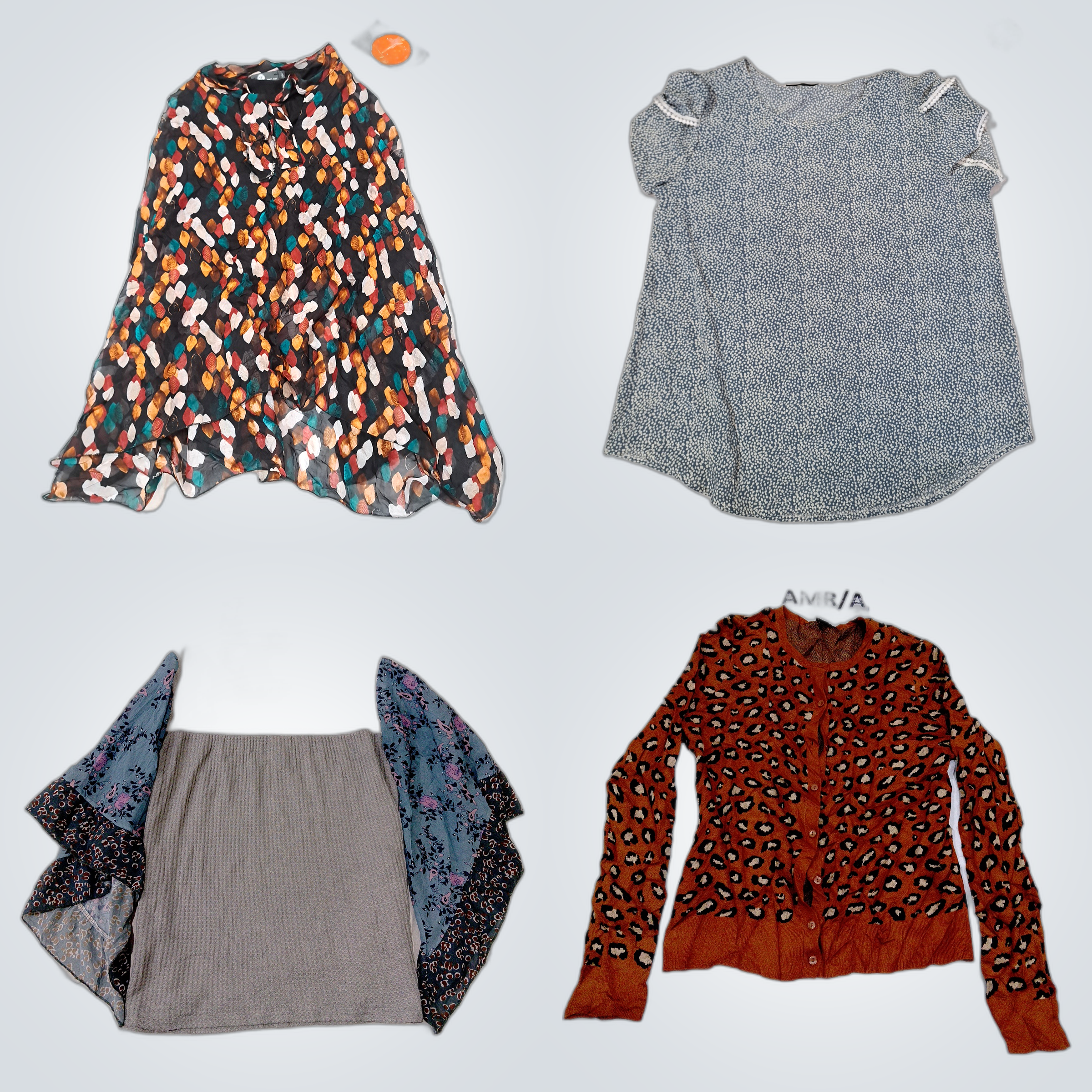 Fashion Bundle: 10 Pc Women's Mixed Print Tops & D..