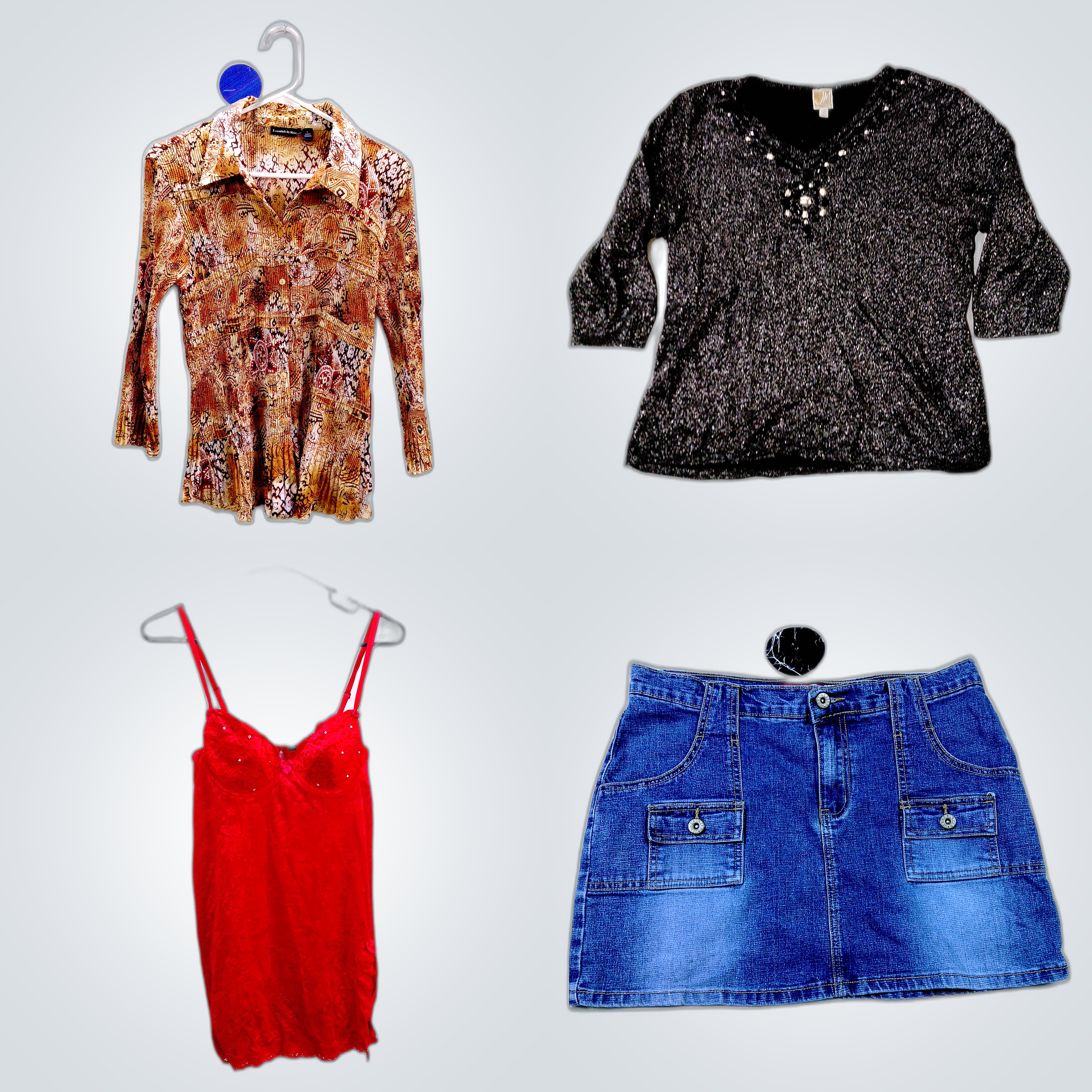 Modisches Bundle: 13 Teilig Frauen Tops & Röcke Mi..