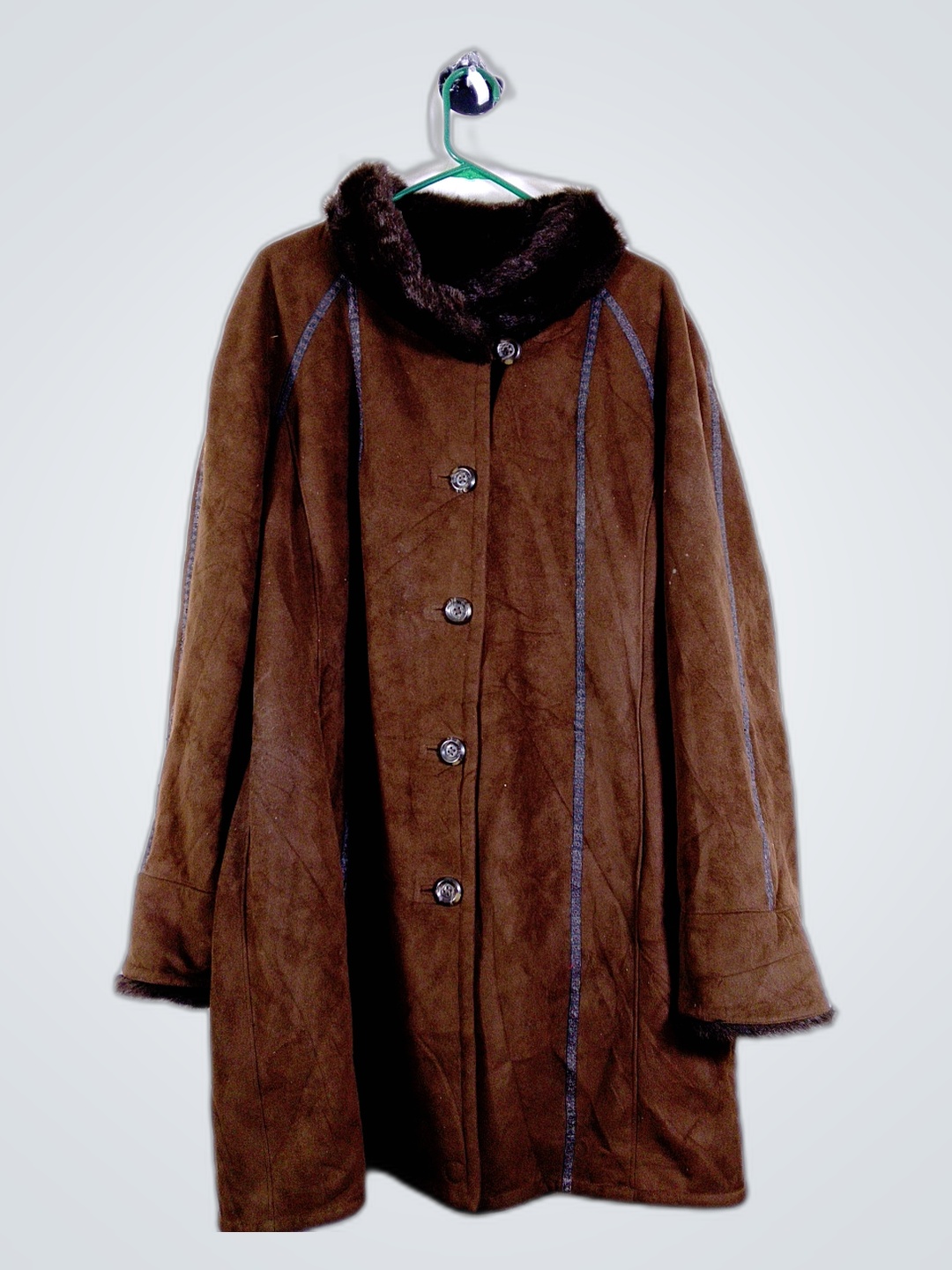 Brown Fur-Lined Coat