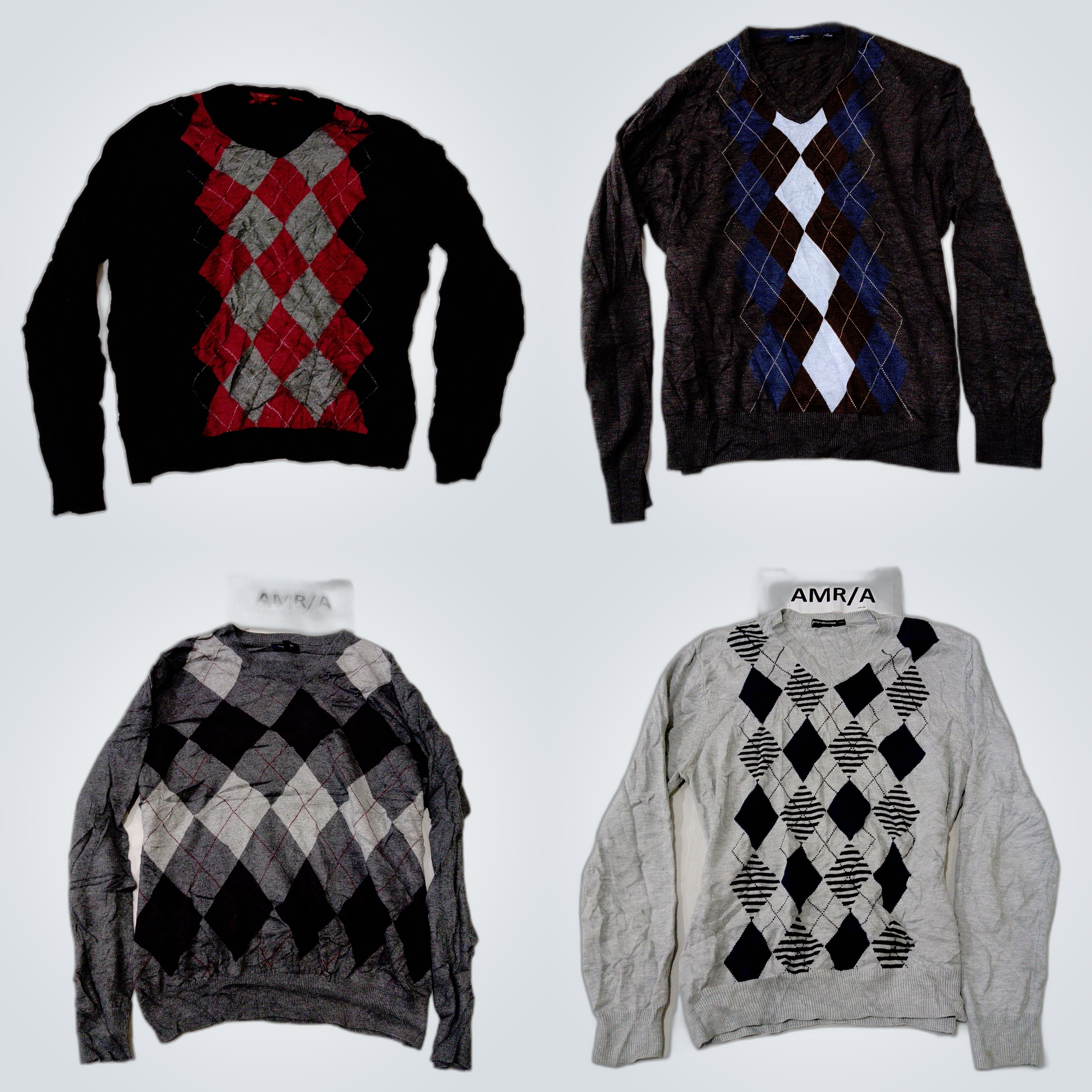 Argyle Sweater Bundle - 10 Pc Mix of American Blue..