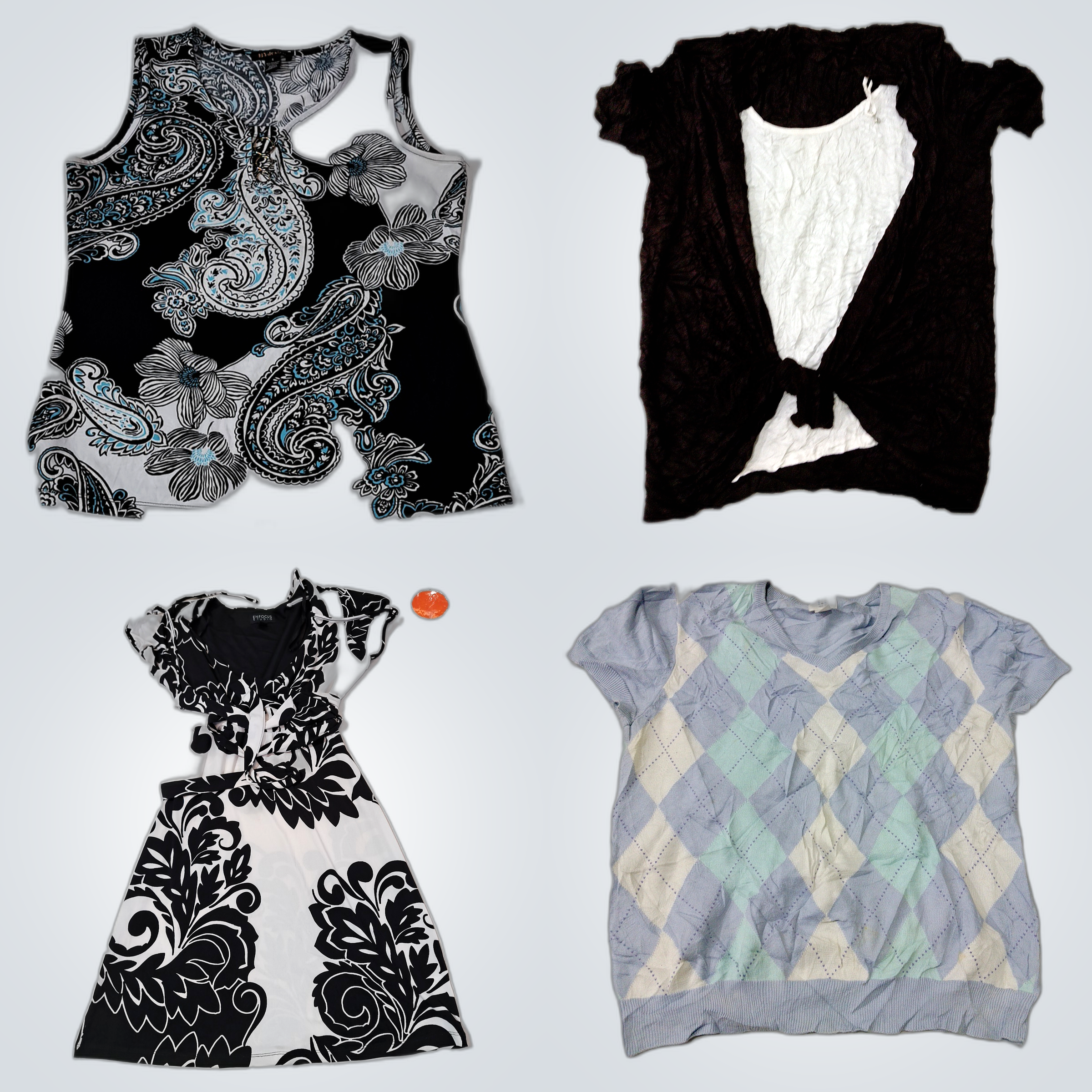 Designer Bundle: 10 Pc Mix of Blouses, Dresses & S..