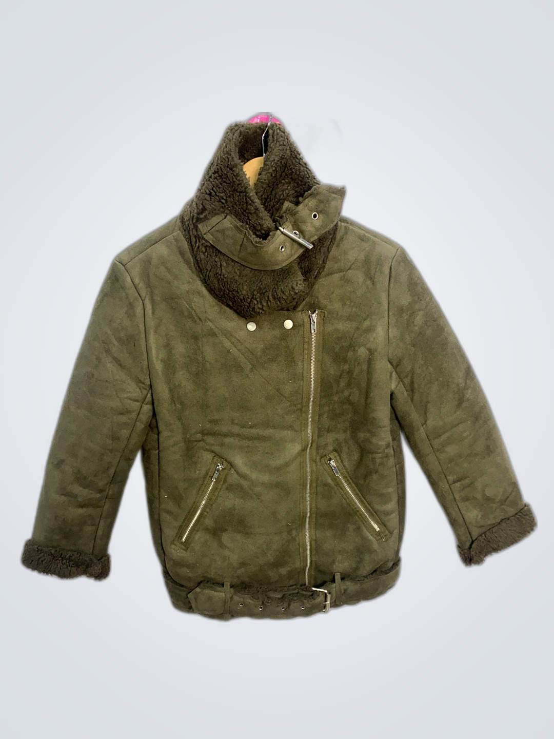 J.O.A Los Angeles Olive Suede Jacket
