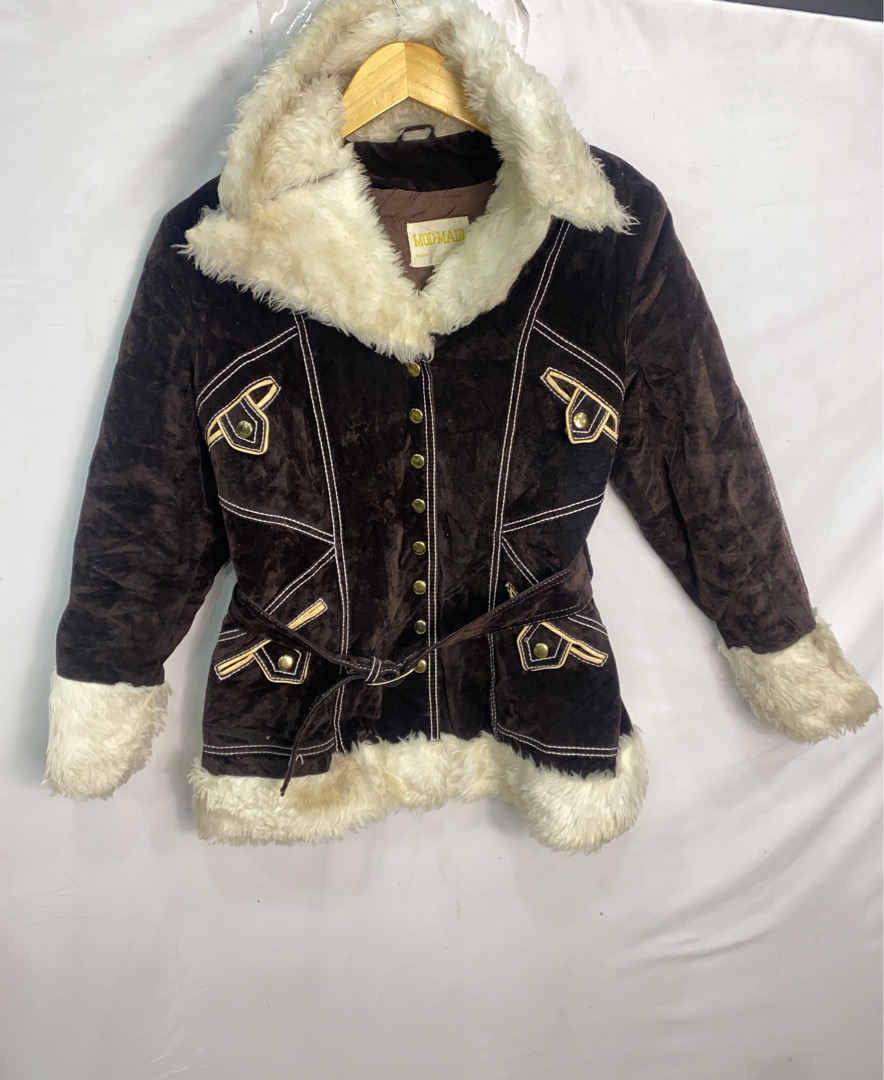 Brown Fur-Trimmed Jacket