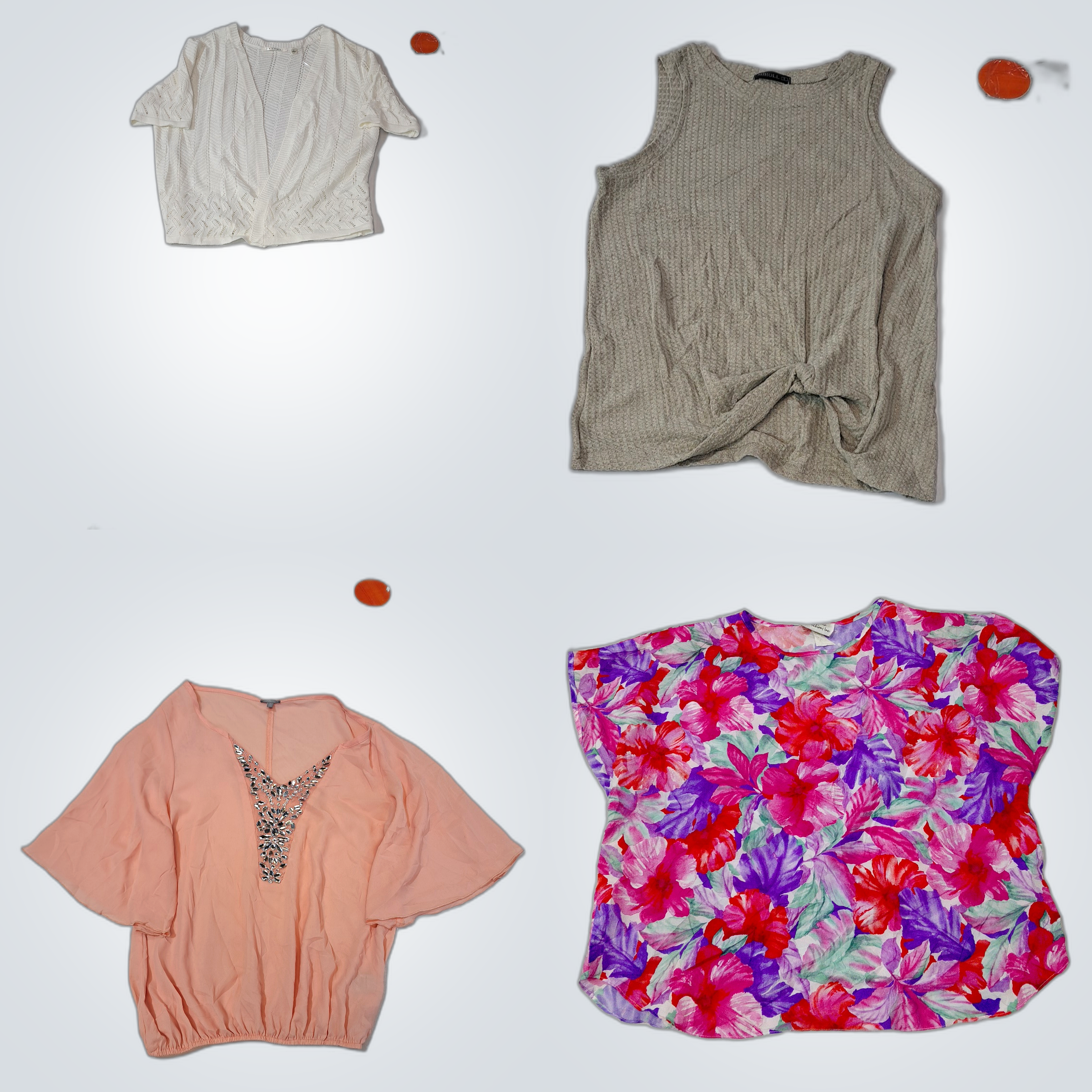 Gently Used Fashion Bundle: 10 Pc Mix of Tops, Car..