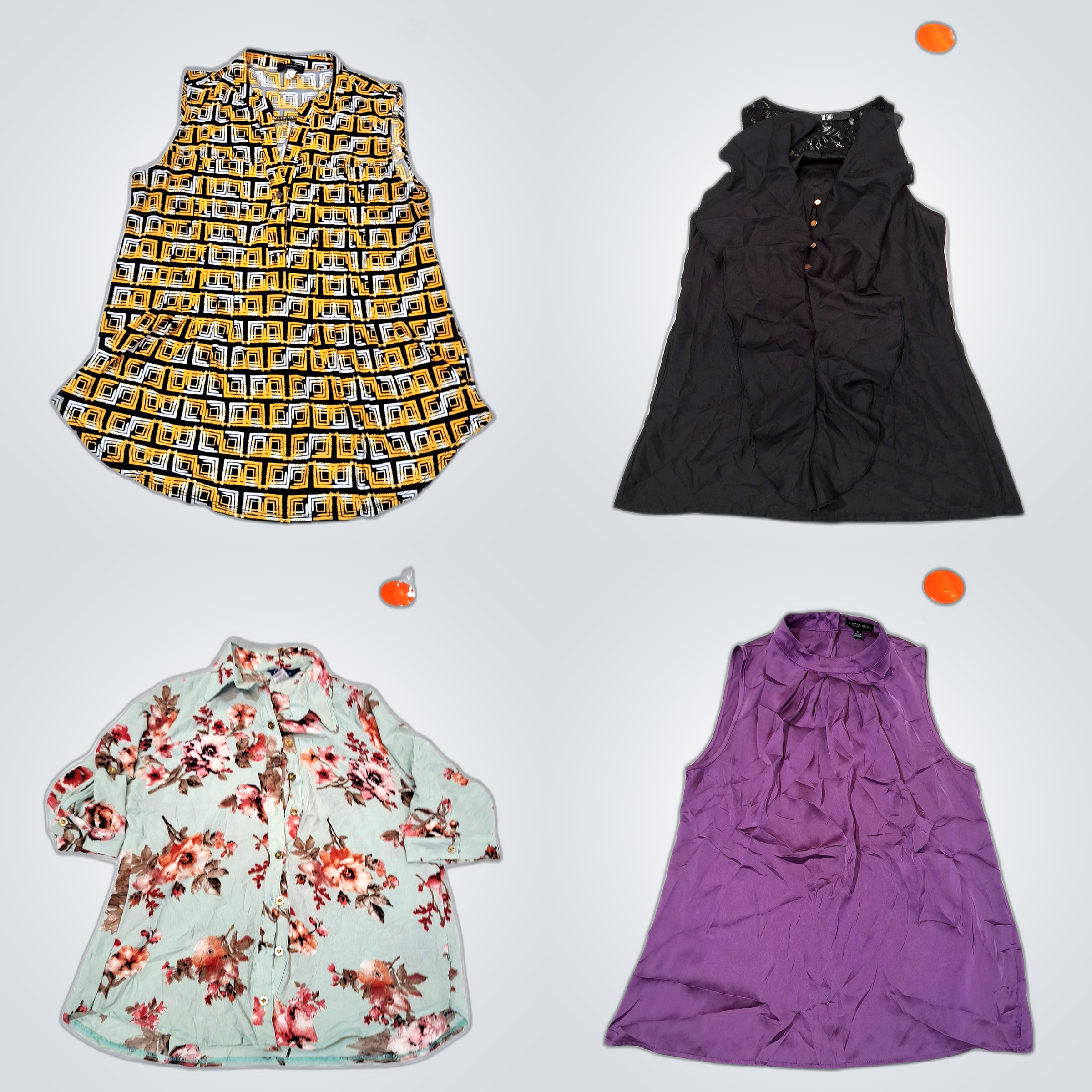 Fashionable Bundle: 10 Pc Women's Tops & Dresses M..