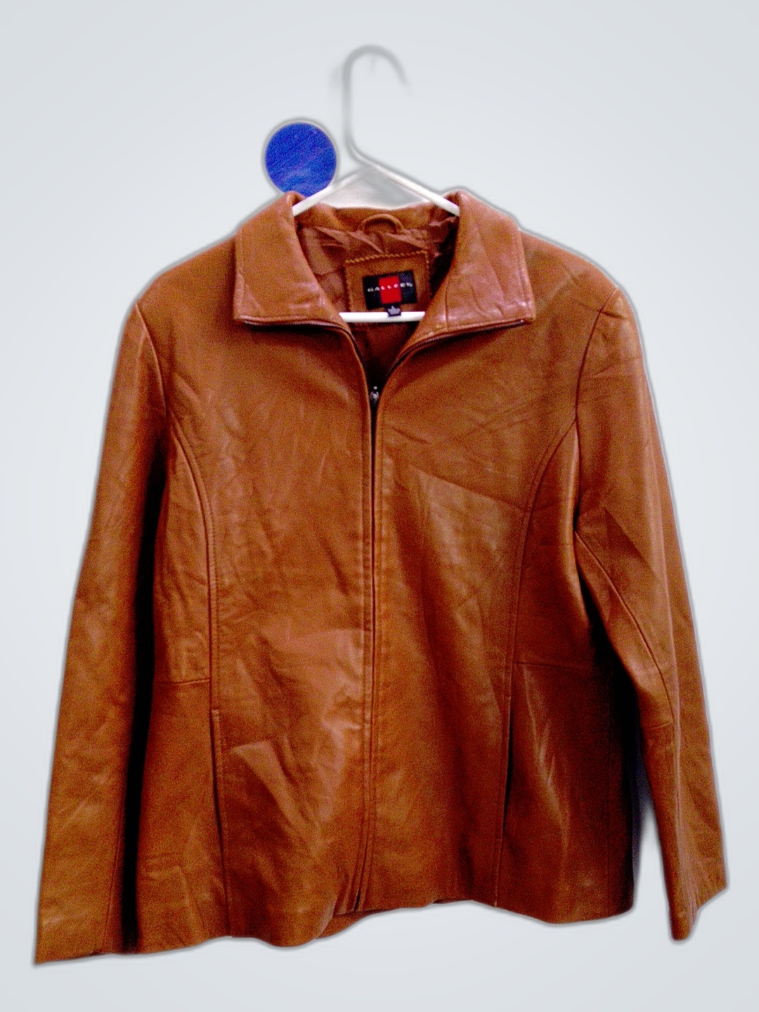 Braune Lederjacke